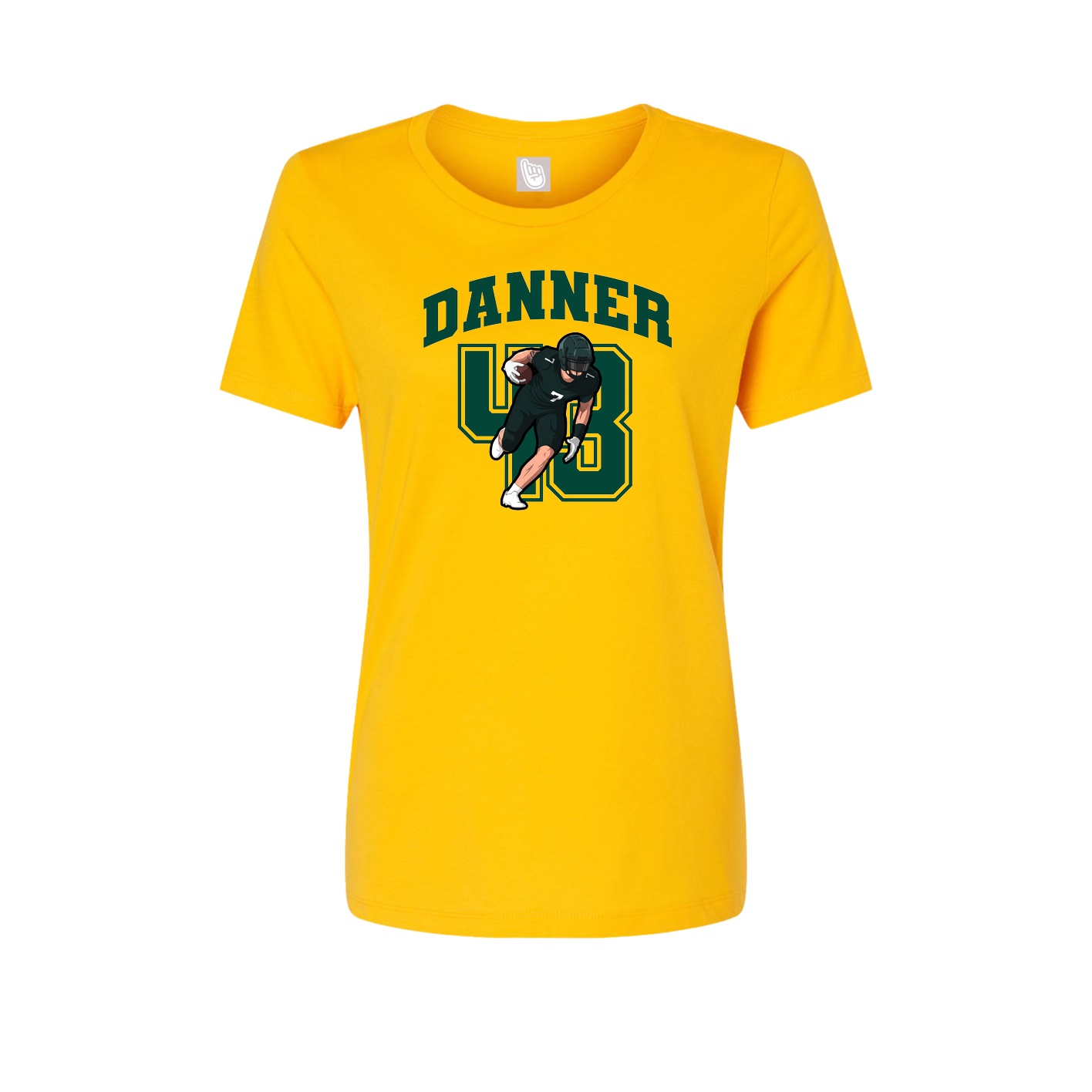 Womens Tee — Number in Gold