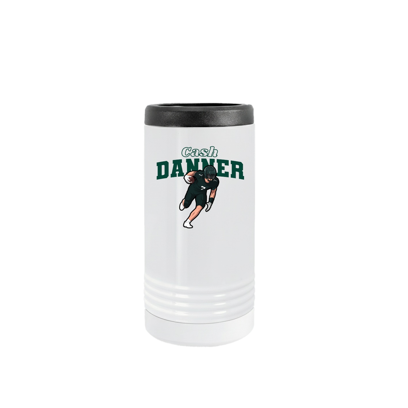 Slim Beverage Holder — Name Arch in White