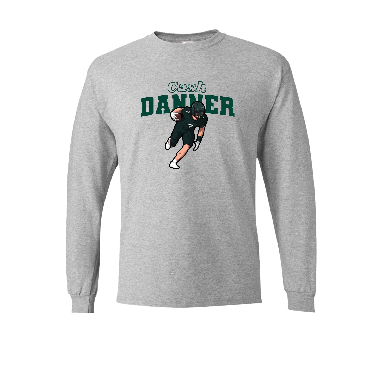 Long Sleeve Tee — Name Arch in Grey
