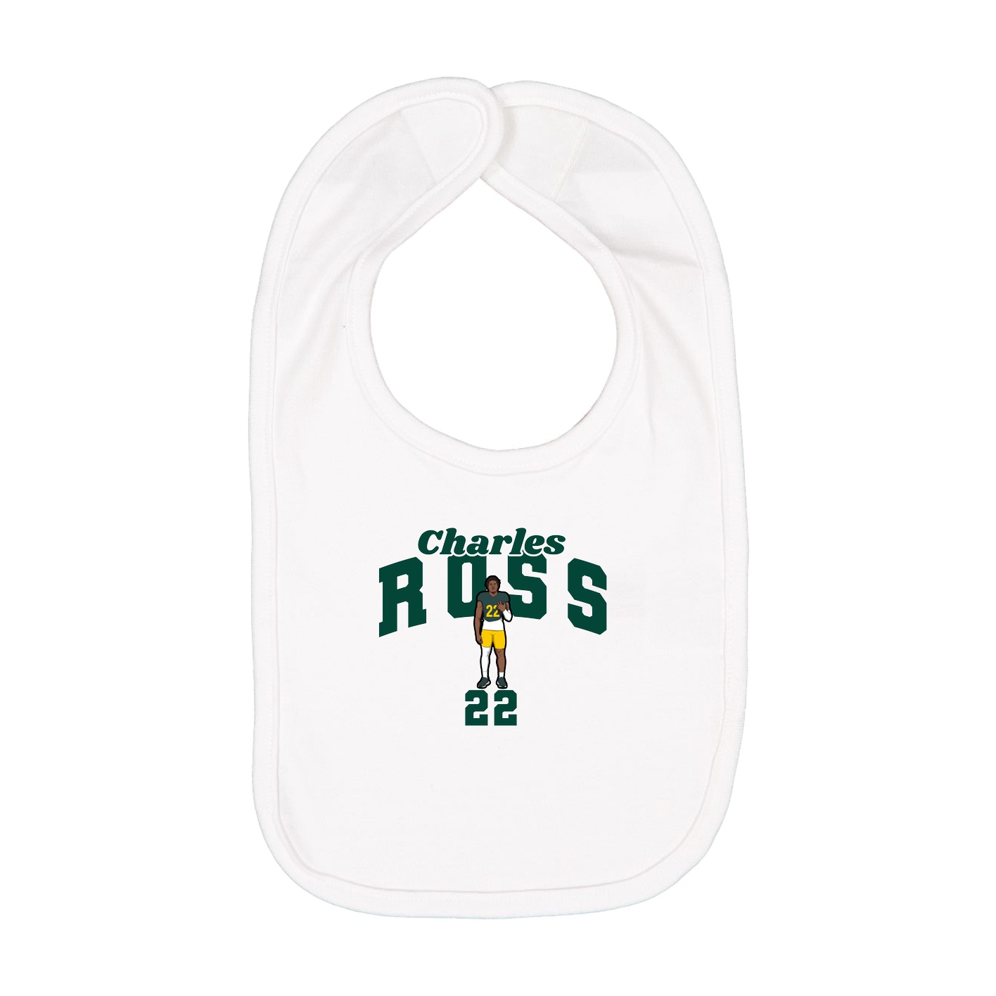 Infant Bib — Signature Arch in White