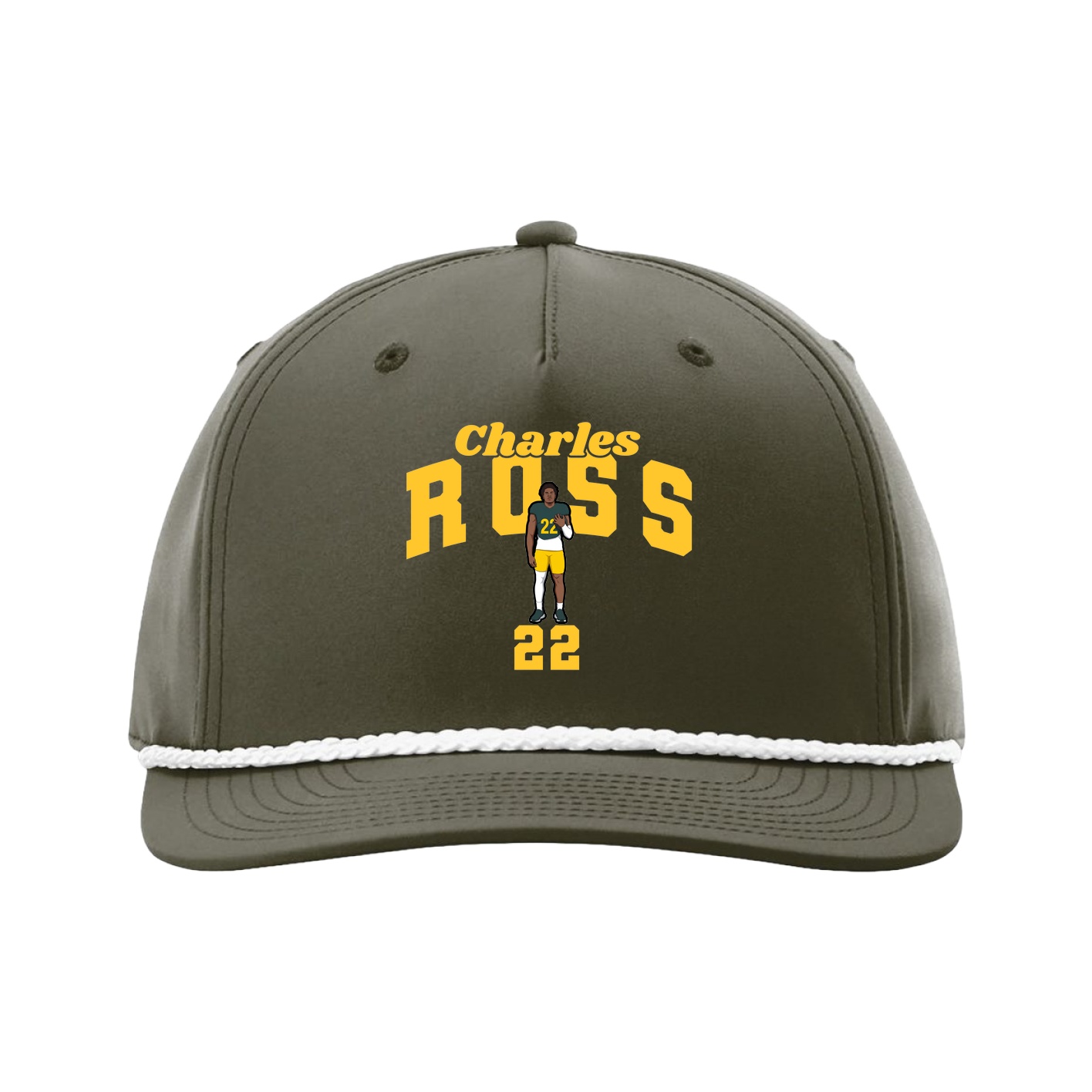 Five-Panel Classic Rope Cap — Signature Arch in Green