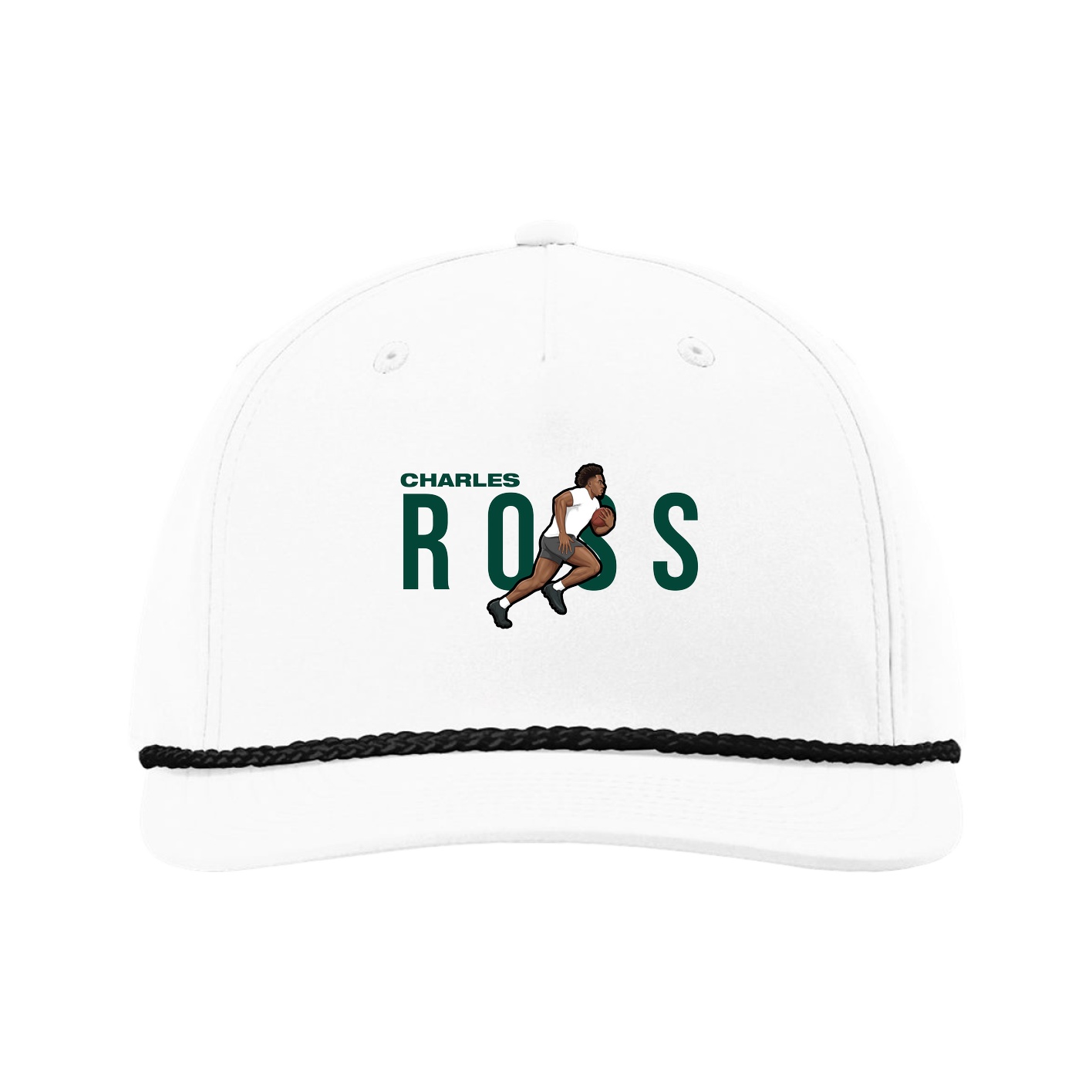 Five-Panel Classic Rope Cap — Player Name in White
