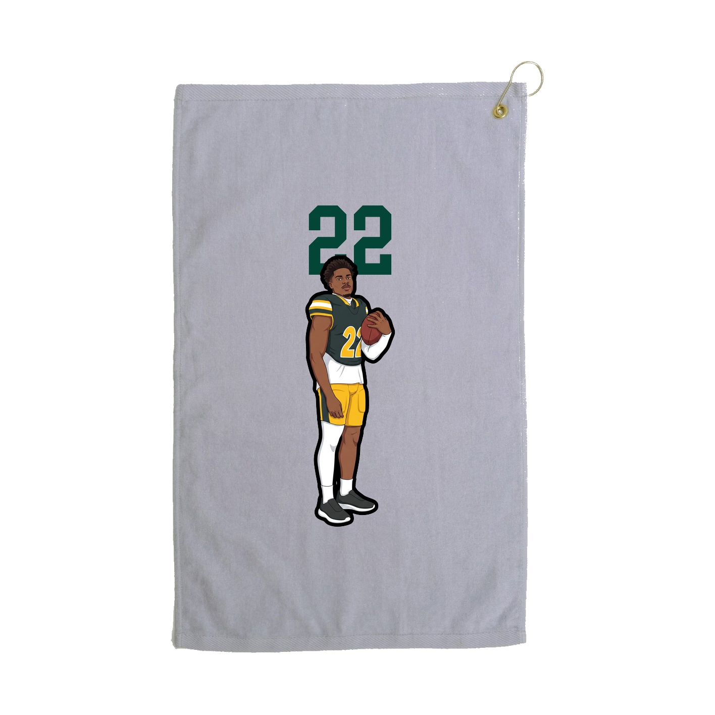 Golf Towel — Number Top in Grey