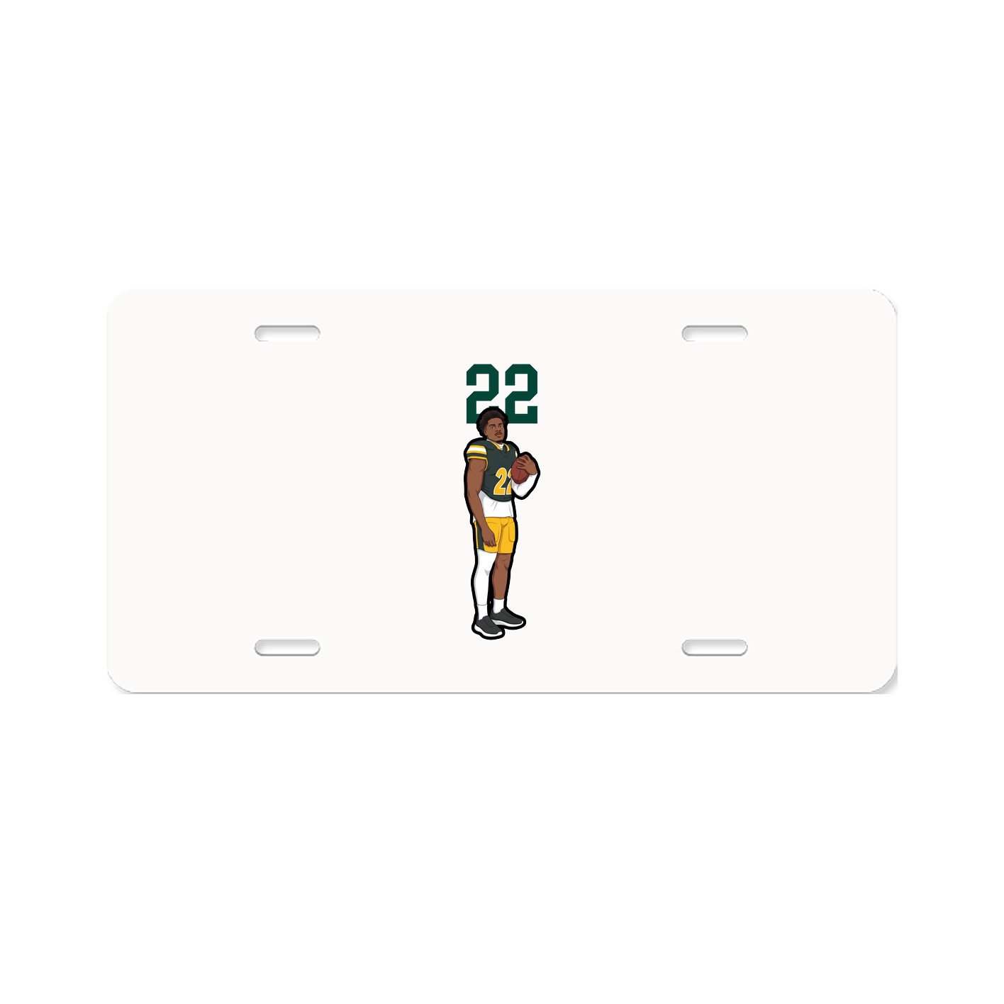 License Plate — Number Top in Classic