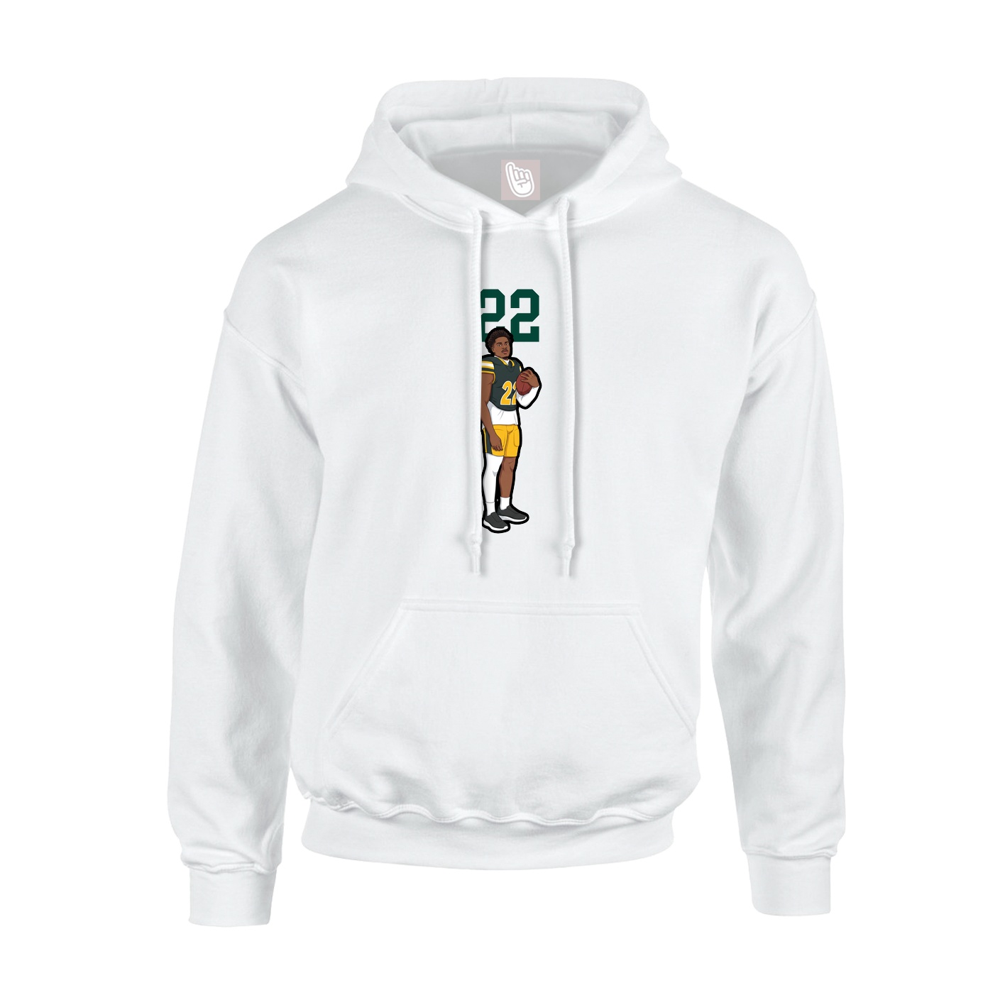 Hoodie — Number Top in White