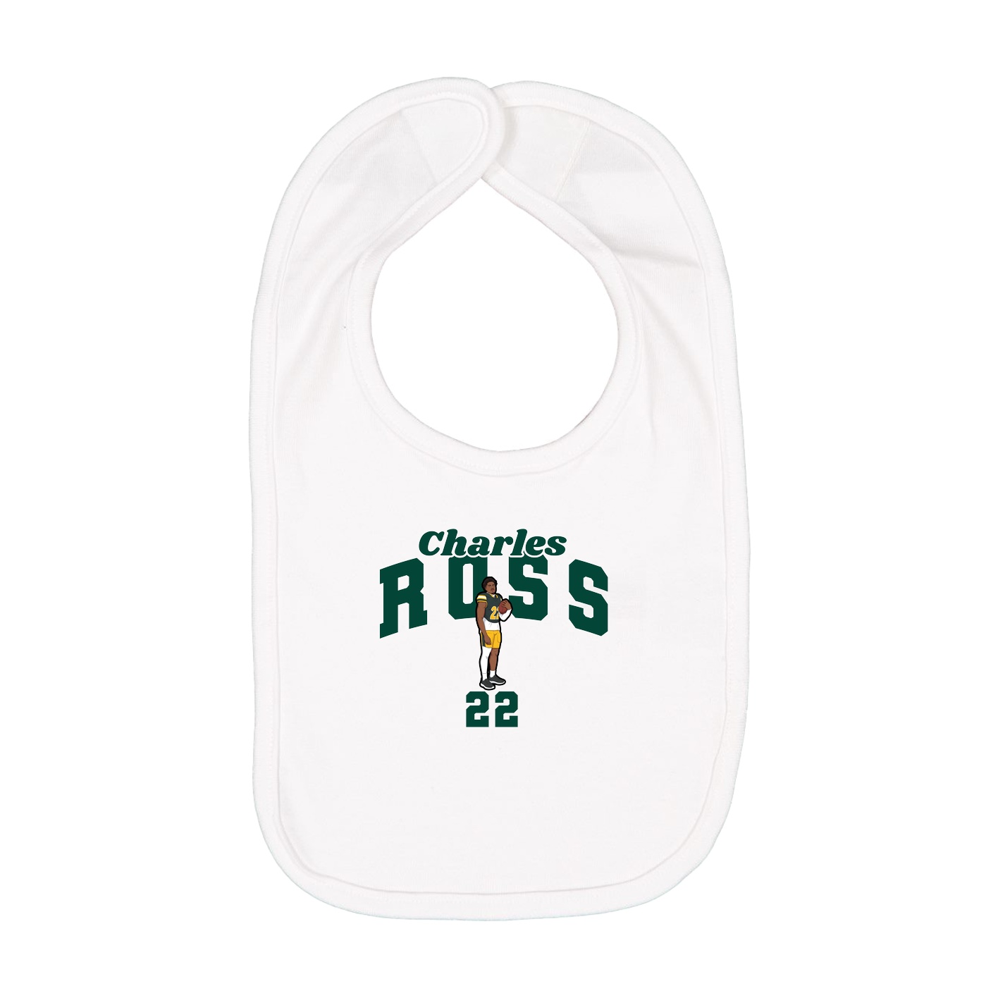Infant Bib — Signature Arch in White
