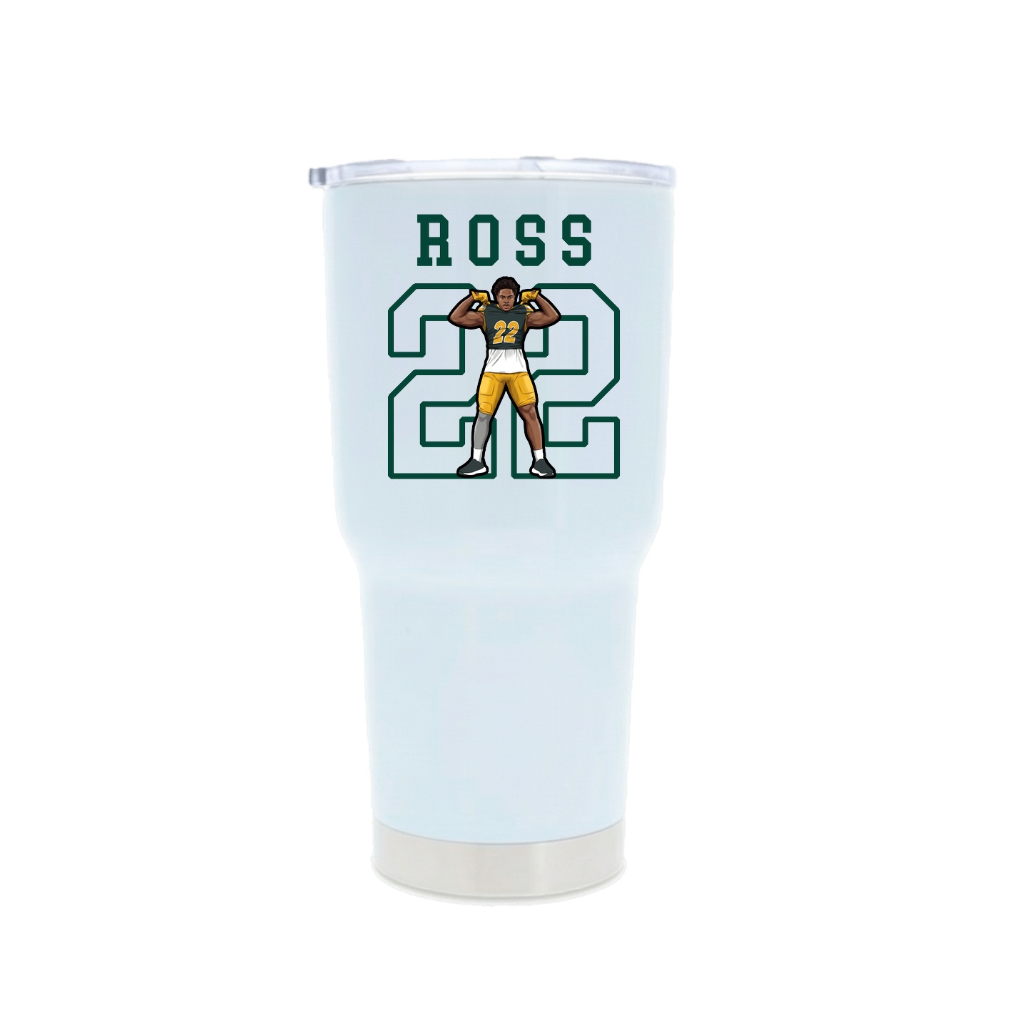 30oz Stainless Steel Tumbler — Shirsey in White