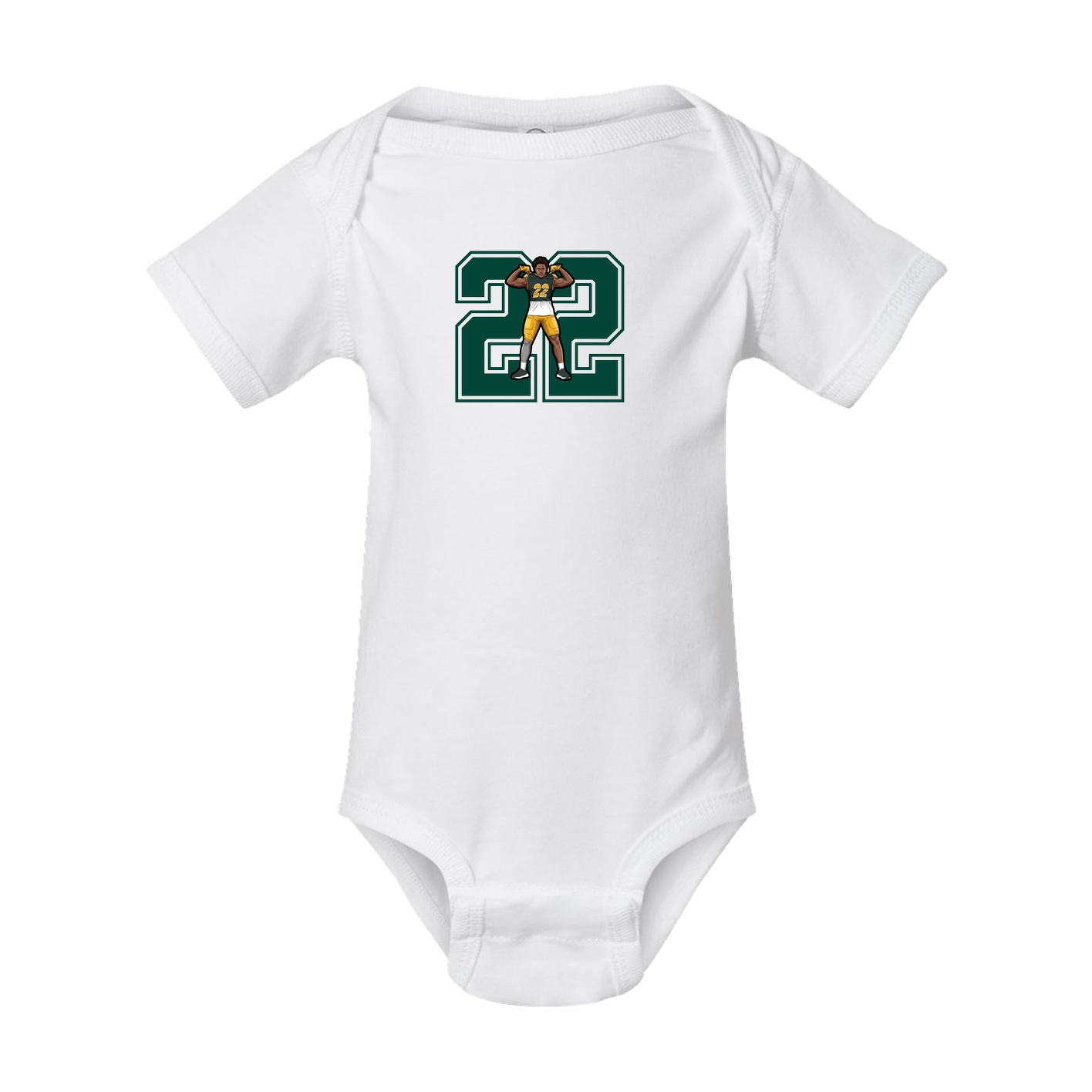 Baby Onesie — Number in White