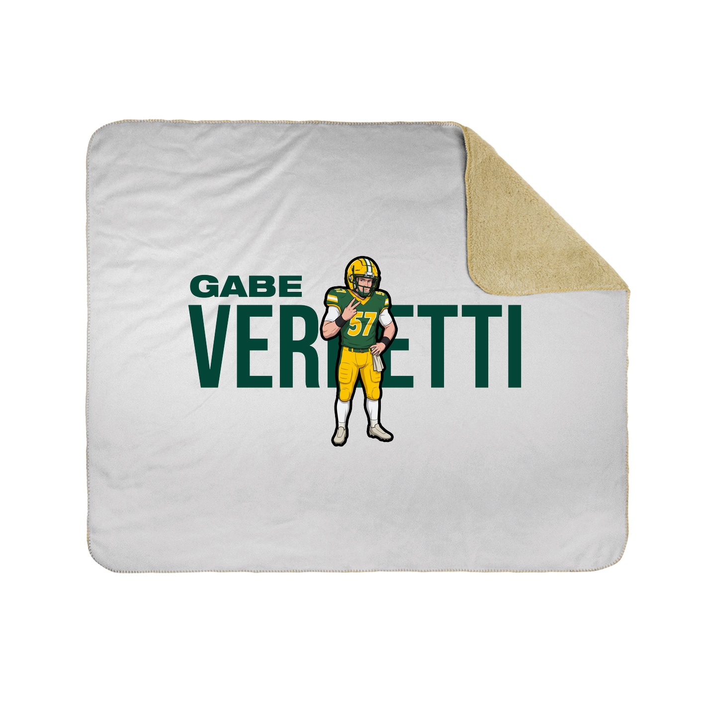 Throw Blanket — Player Name in White