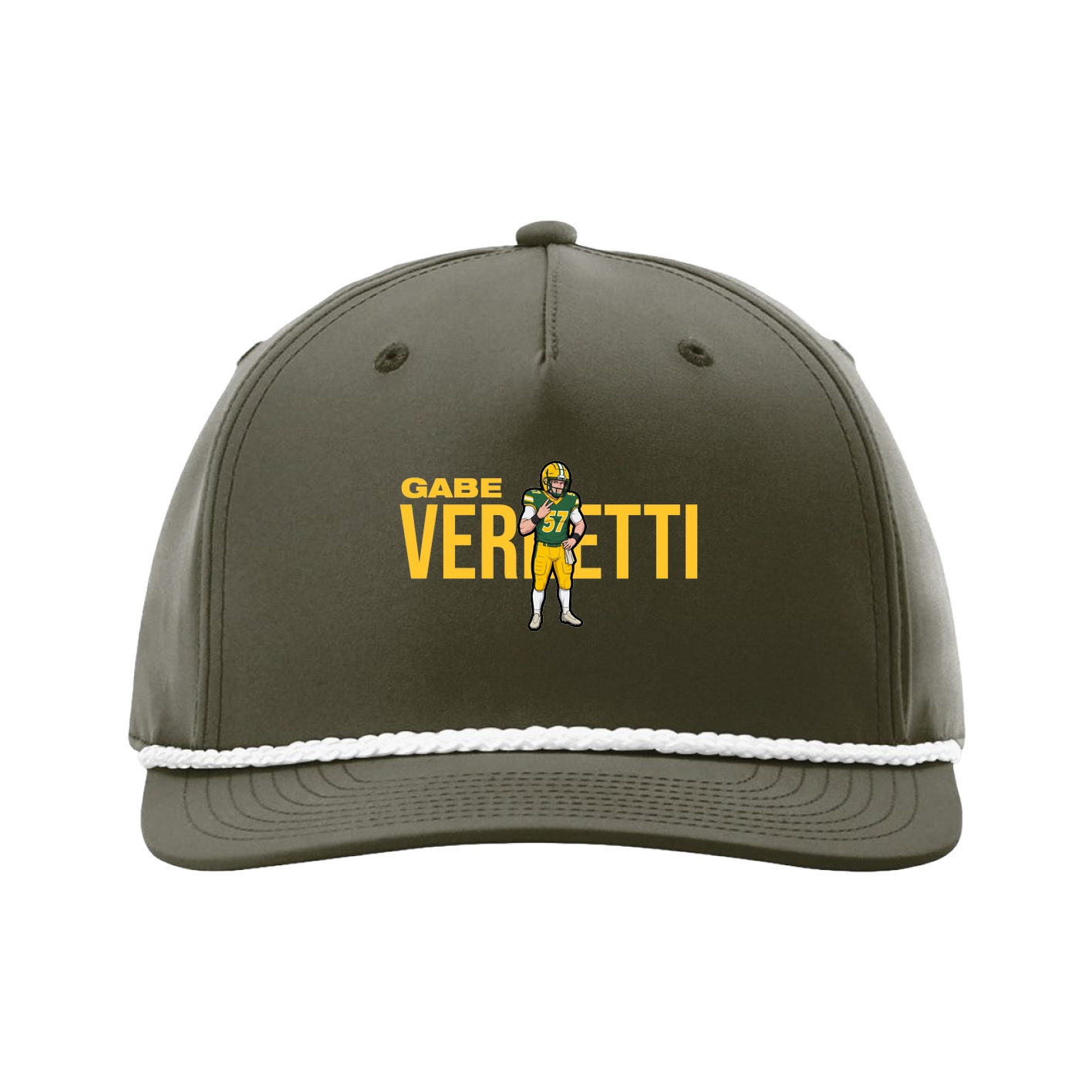 Five-Panel Classic Rope Cap — Player Name in Green