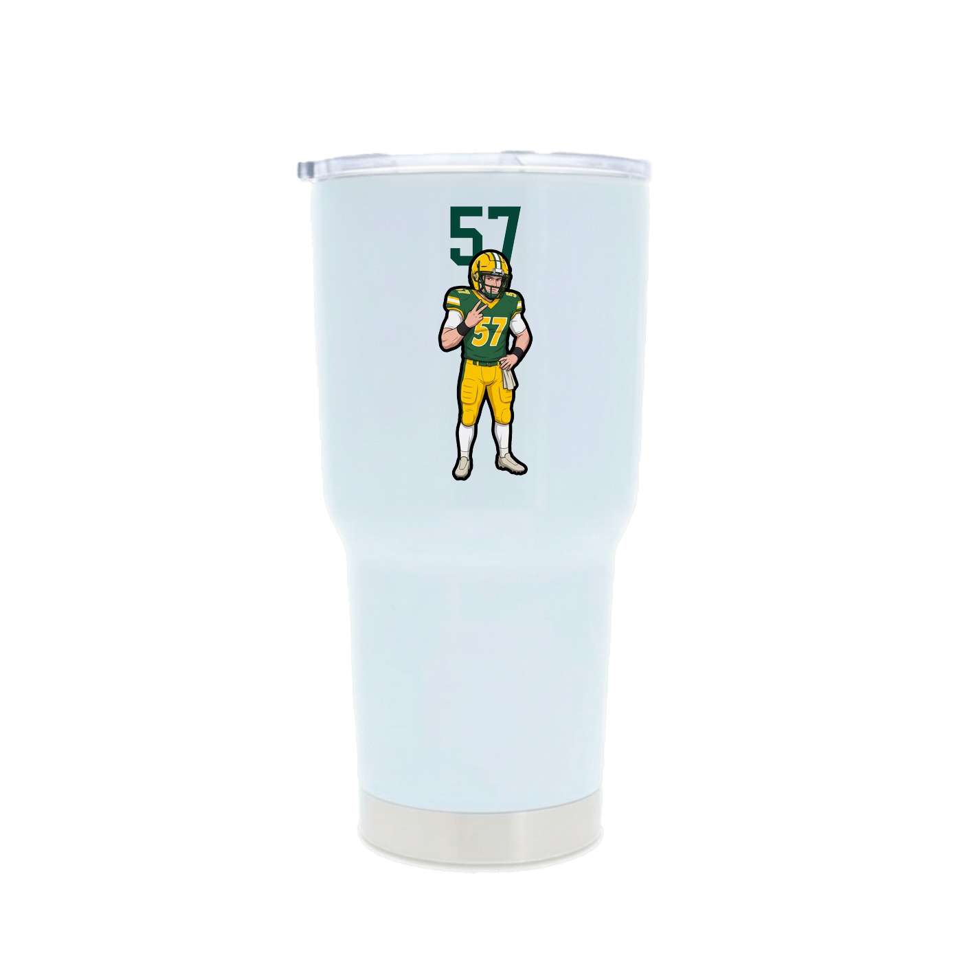 30oz Stainless Steel Tumbler — Number Top in White