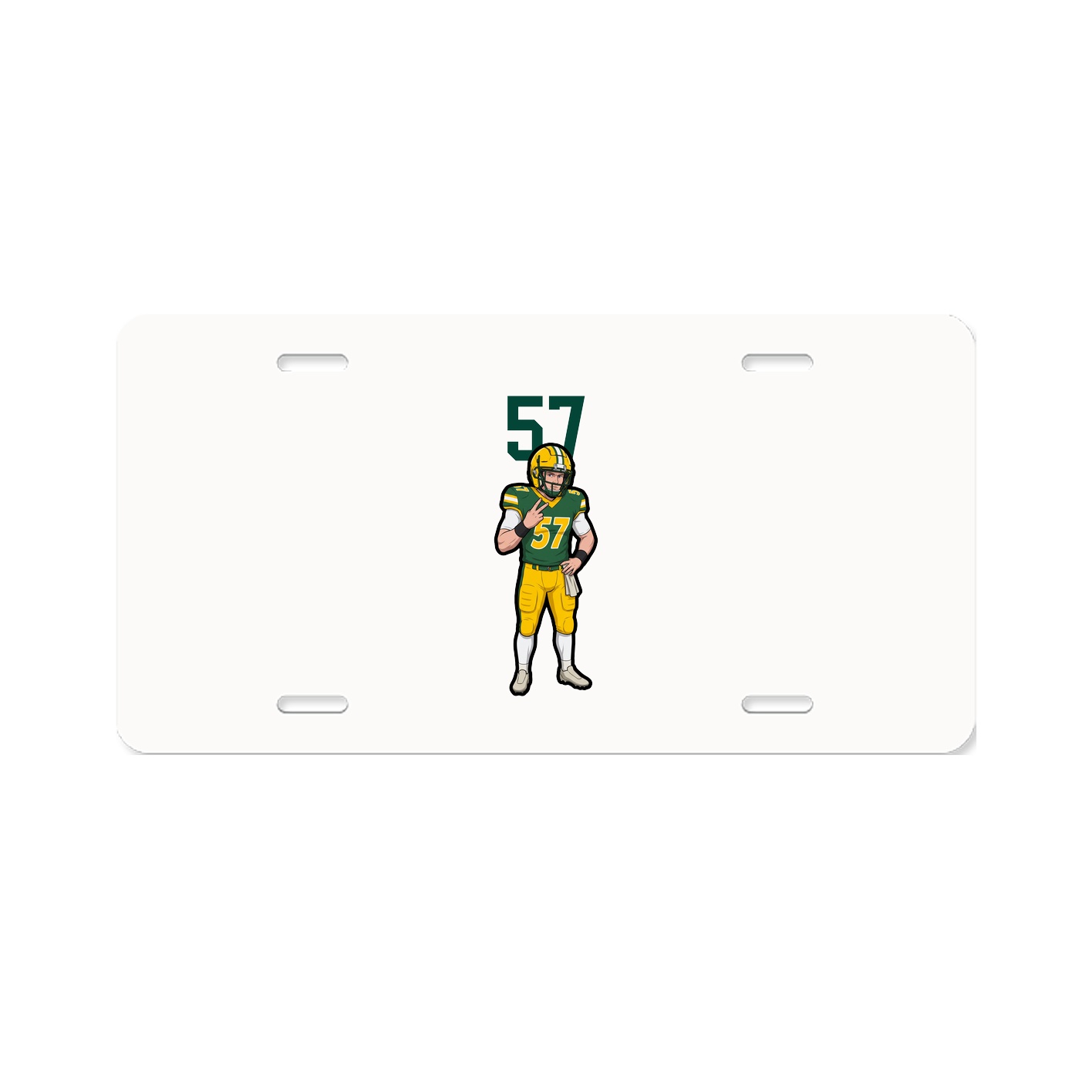 License Plate — Number Top in Classic