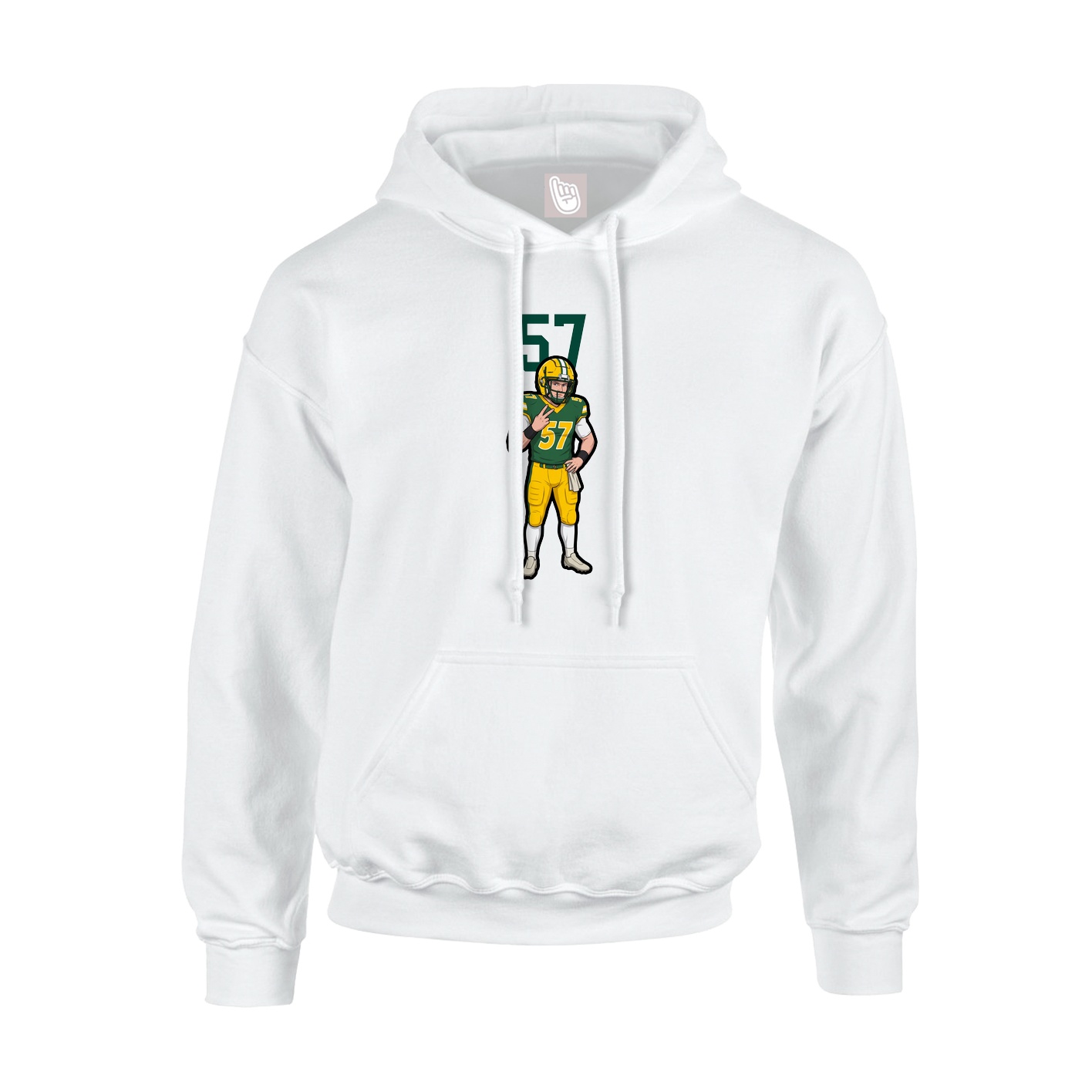 Hoodie — Number Top in White