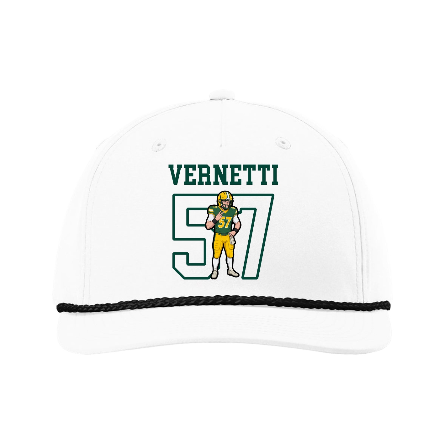 Five-Panel Classic Rope Cap — Shirsey in White