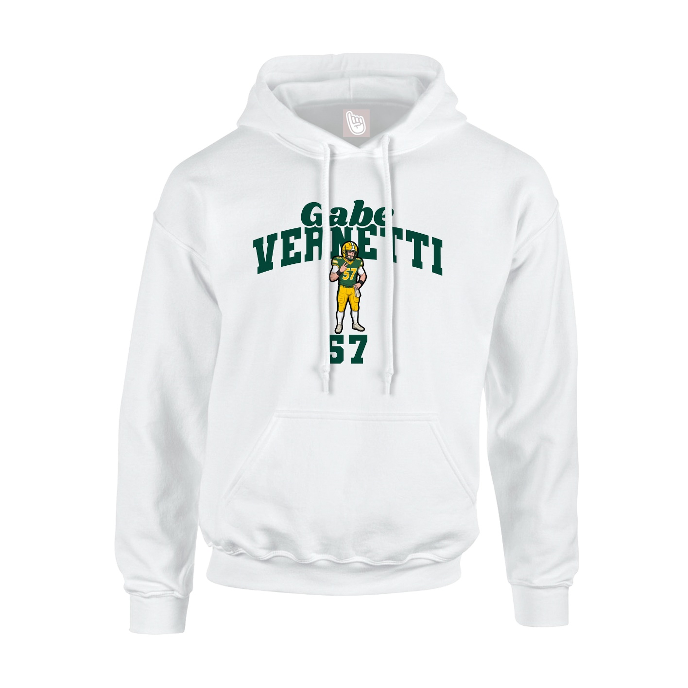 Hoodie — Signature Arch in White
