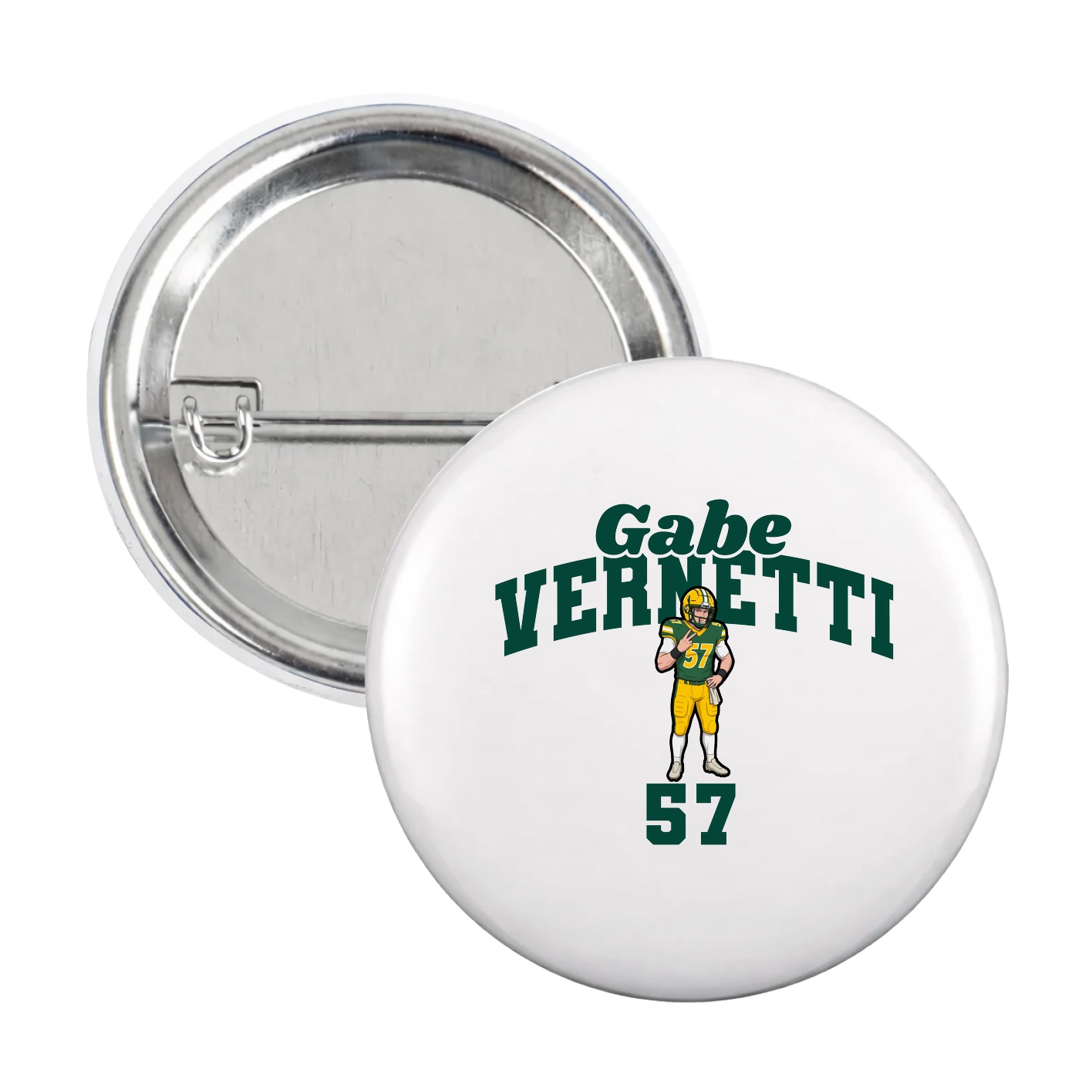 Game Day Button — Signature Arch in White