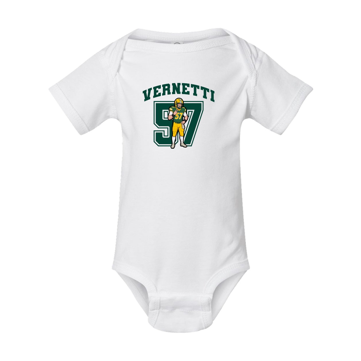 Baby Onesie — Number in White