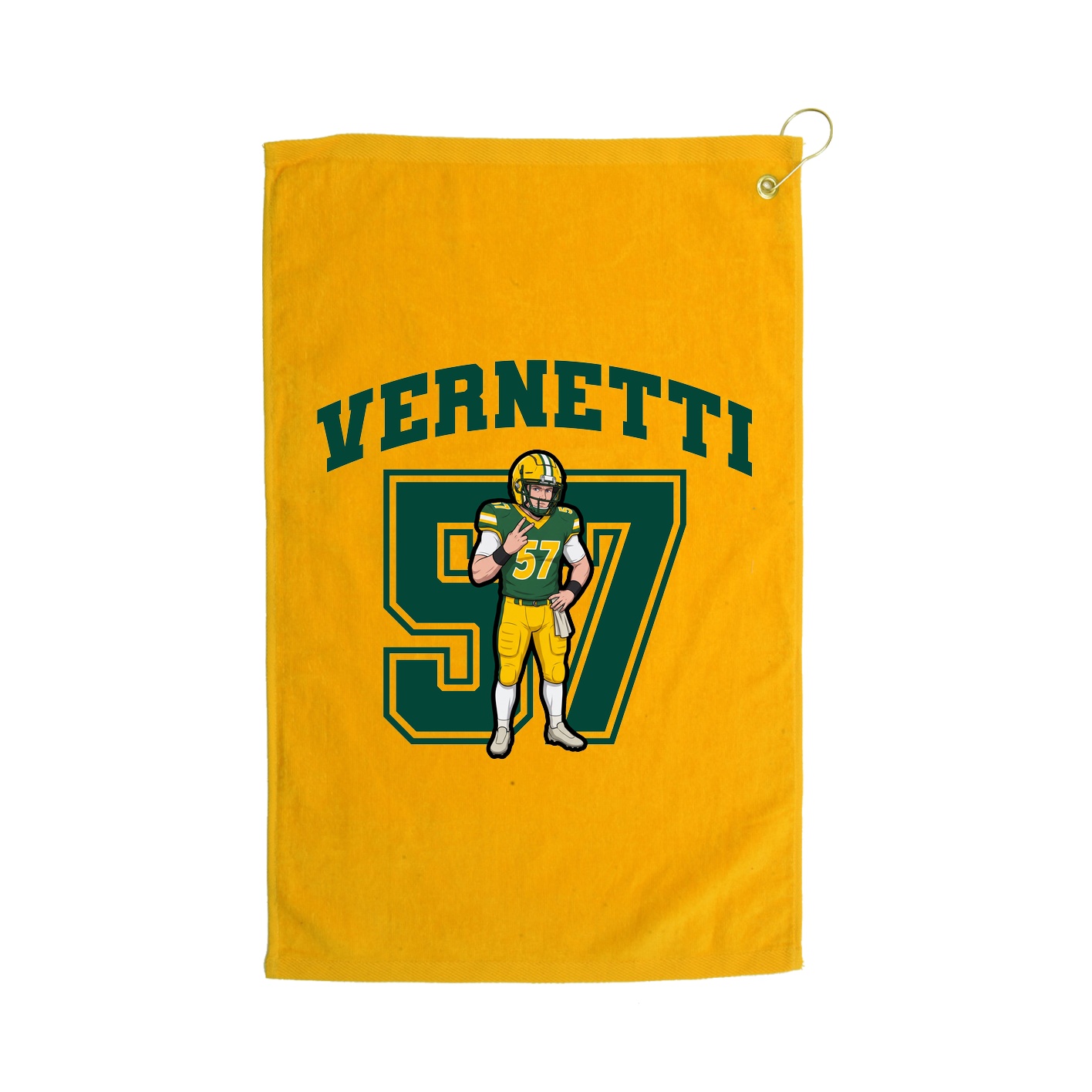 Golf Towel — Number in Gold