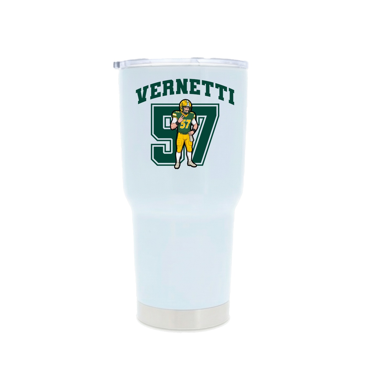 30oz Stainless Steel Tumbler — Number in White