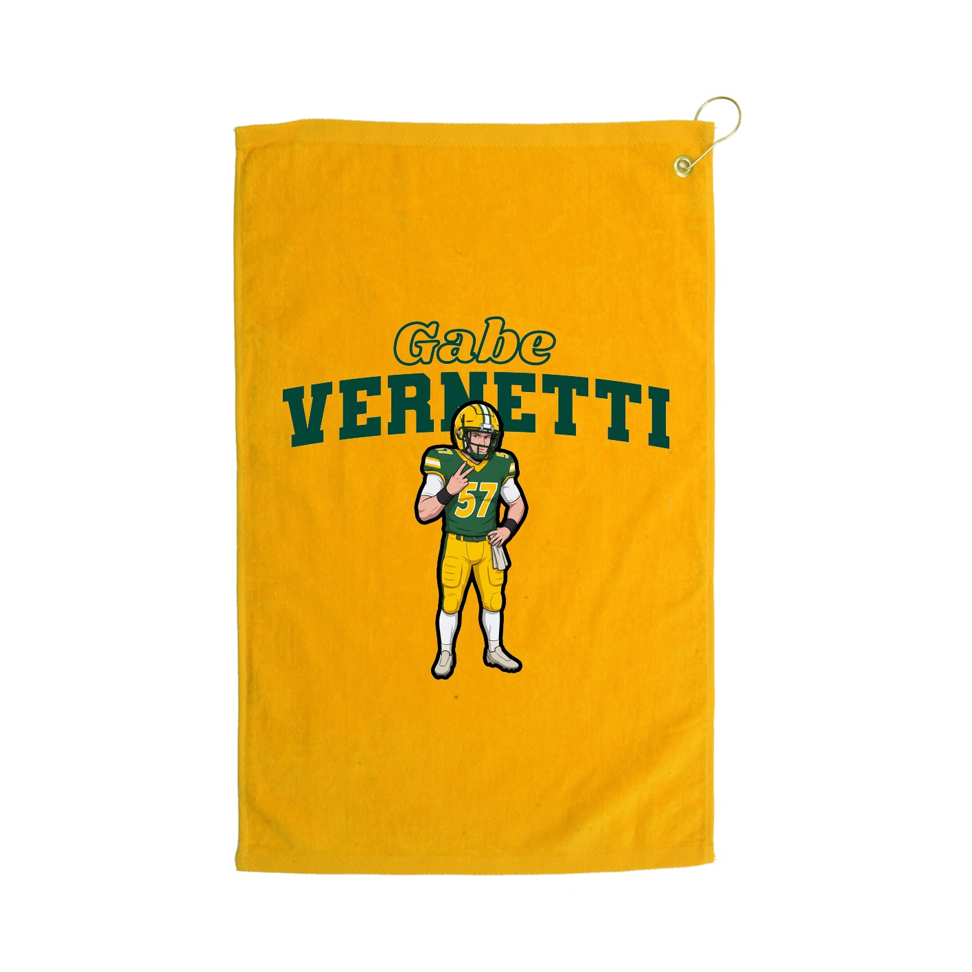 Golf Towel — Name Arch in Gold