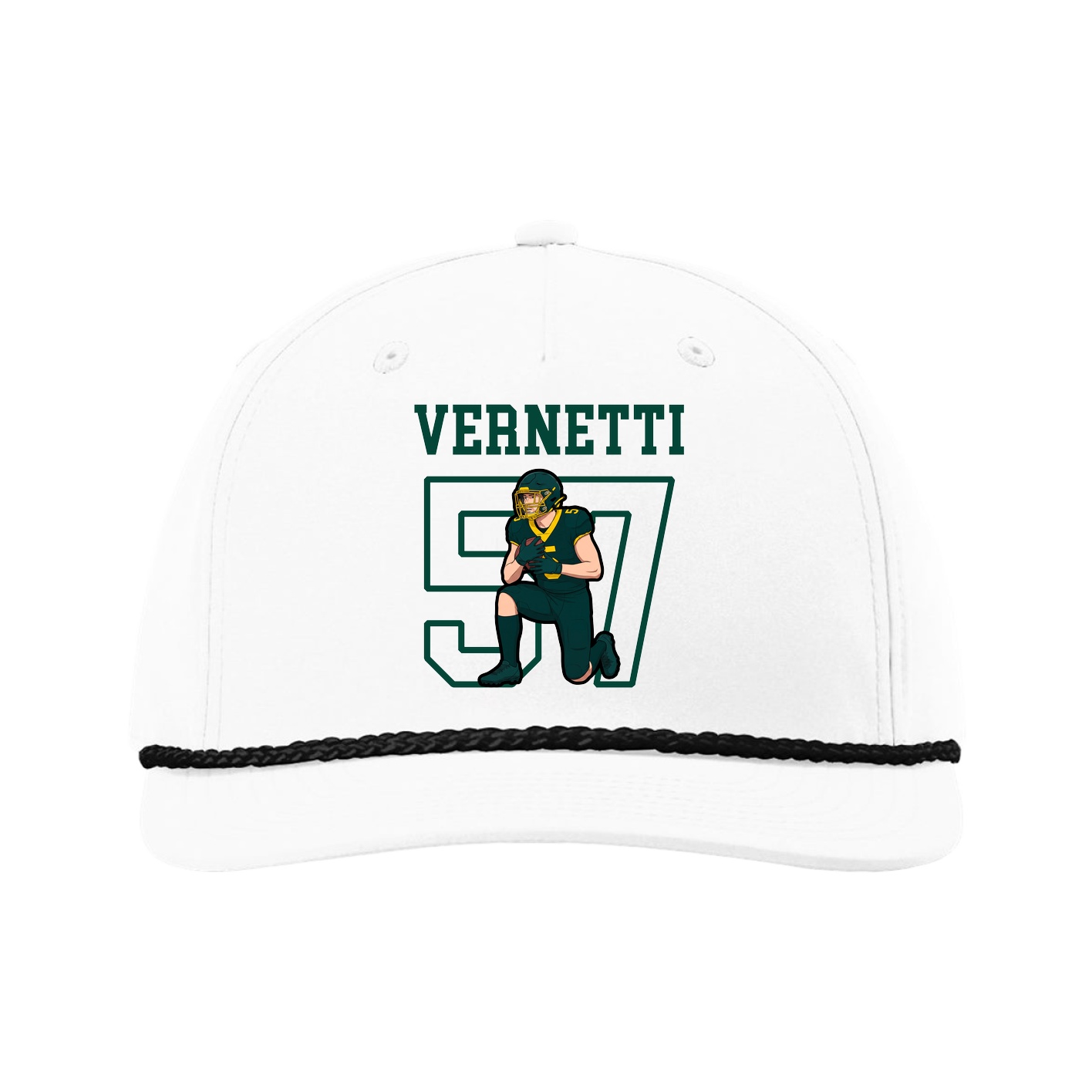 Five-Panel Classic Rope Cap — Shirsey in White