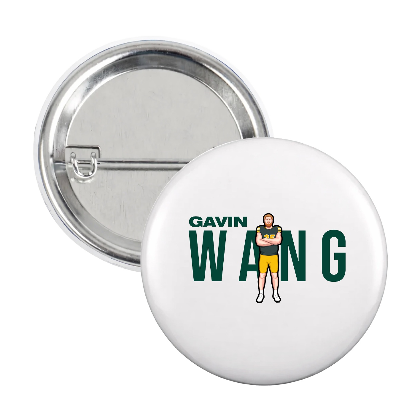 Game Day Button — Player Name in White