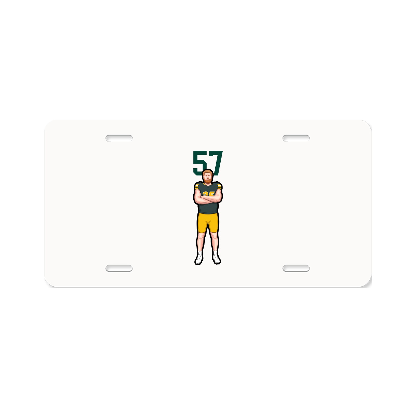 License Plate — Number Top in Classic