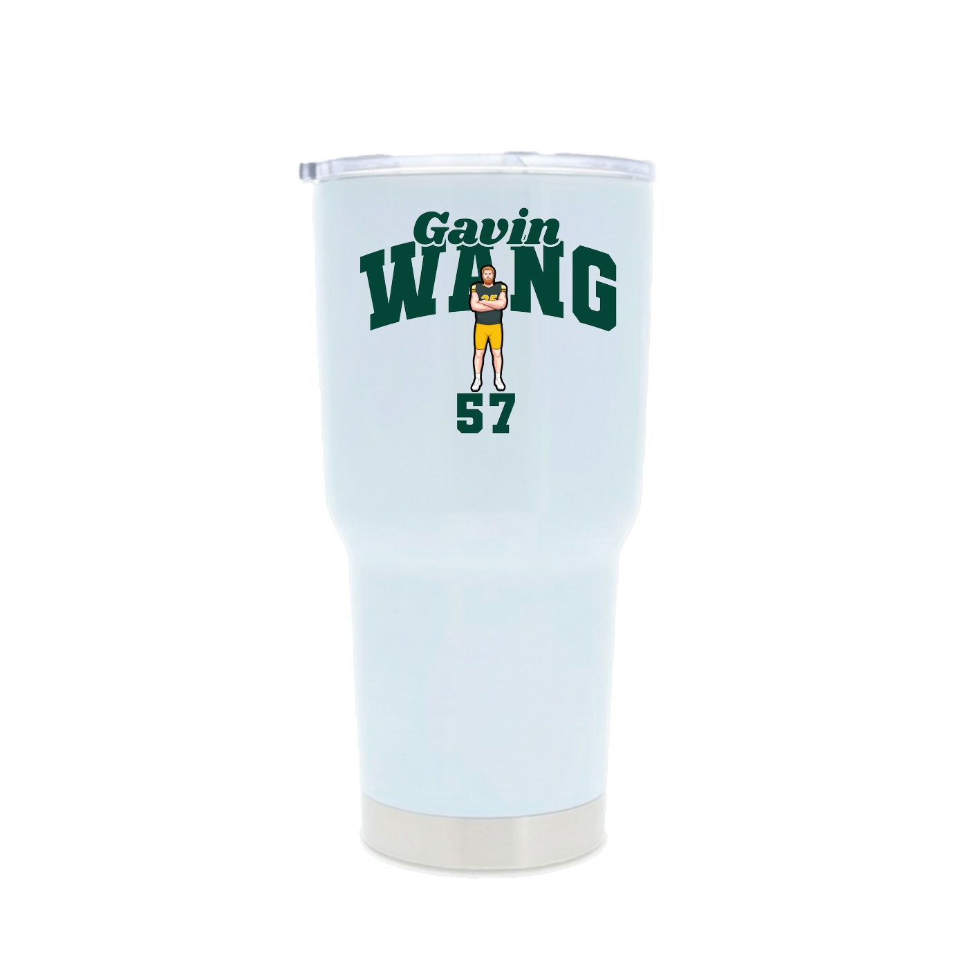 30oz Stainless Steel Tumbler — Signature Arch in White