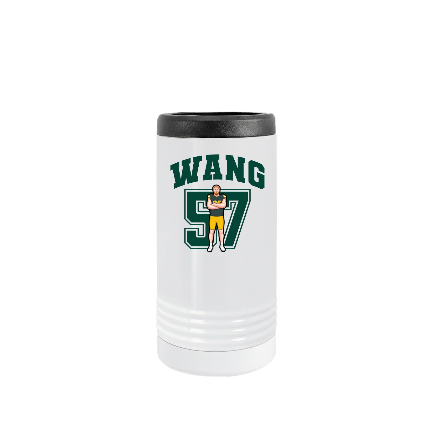 Slim Beverage Holder — Number in White