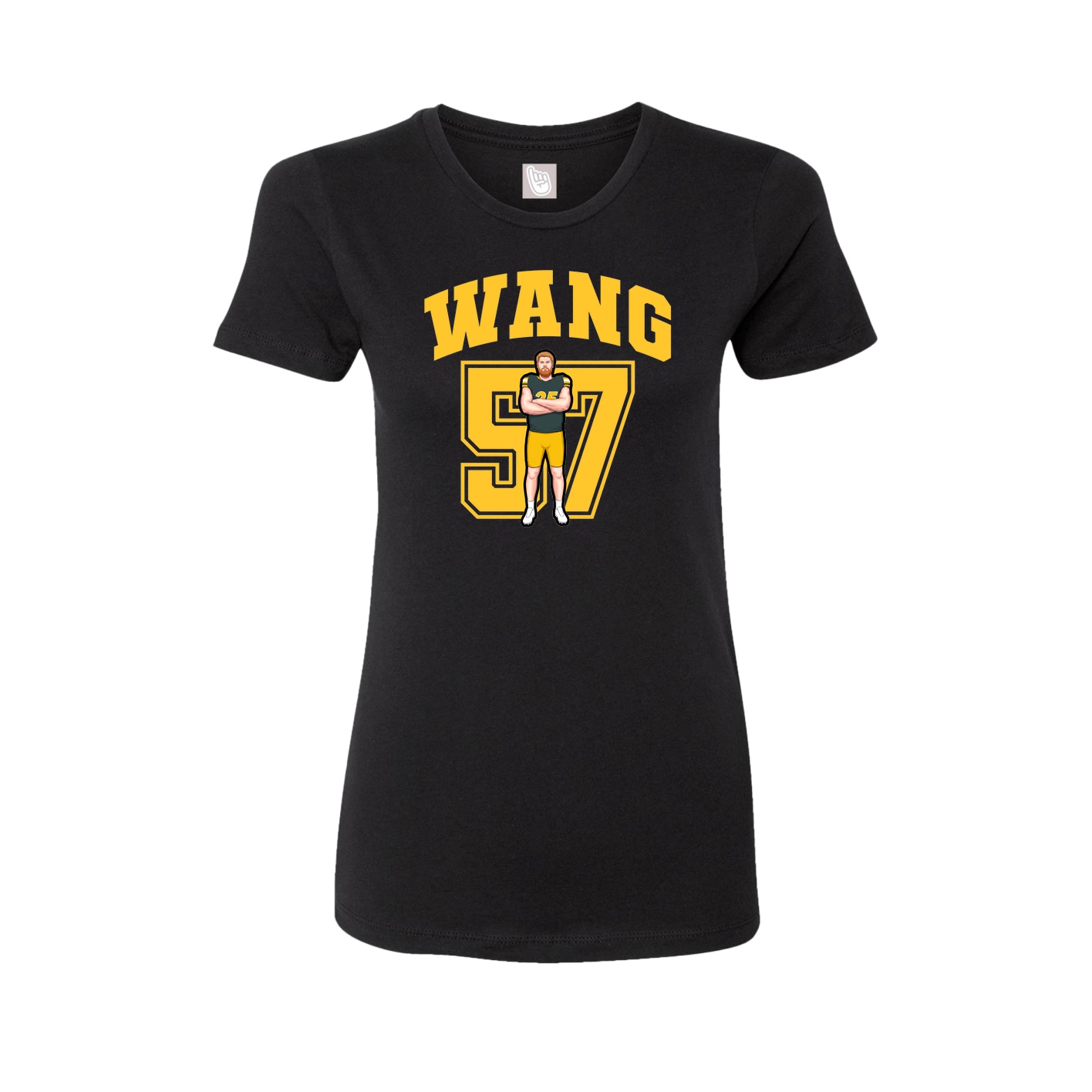 Fitted Women's Tee — Number in Black