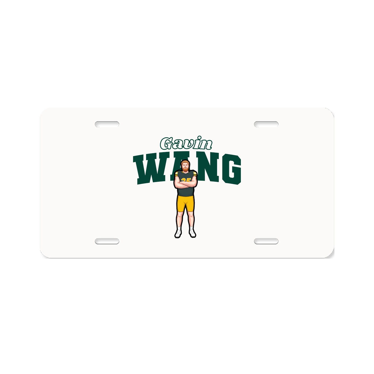 License Plate — Name Arch in Classic