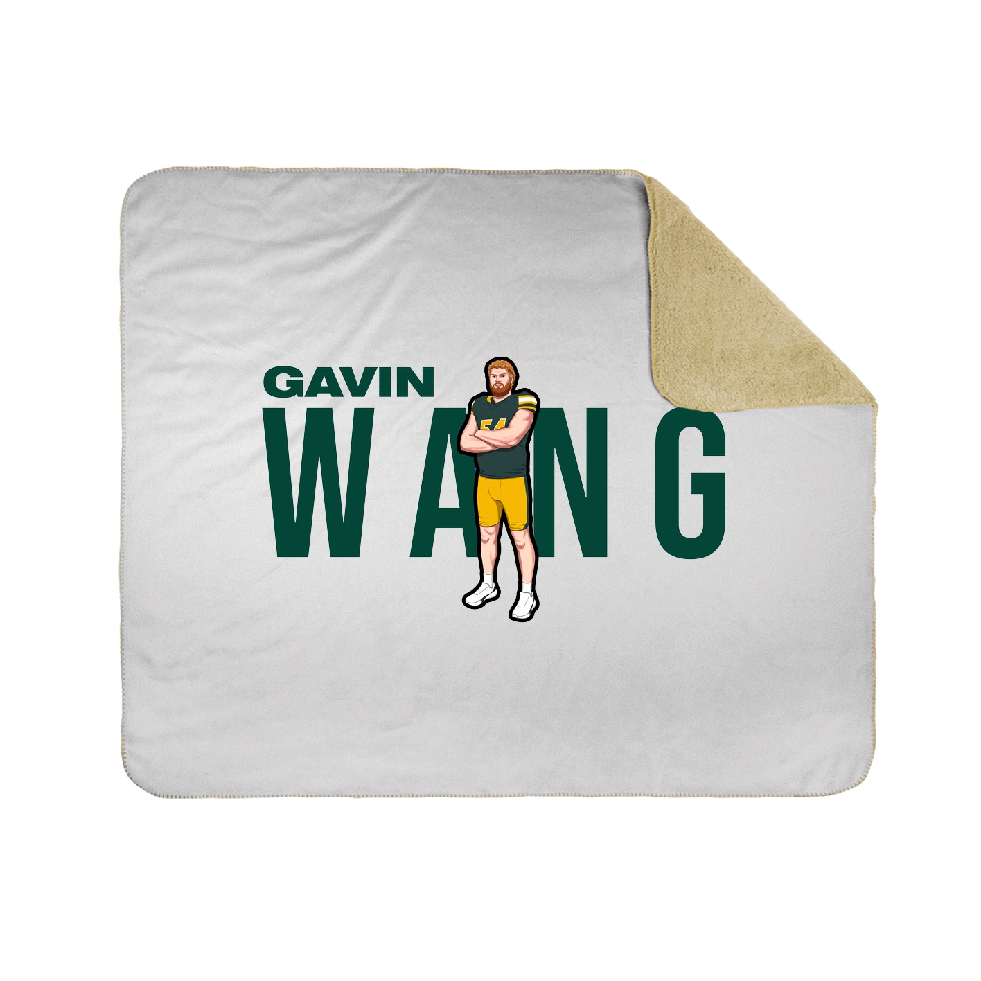 Throw Blanket — Player Name in White