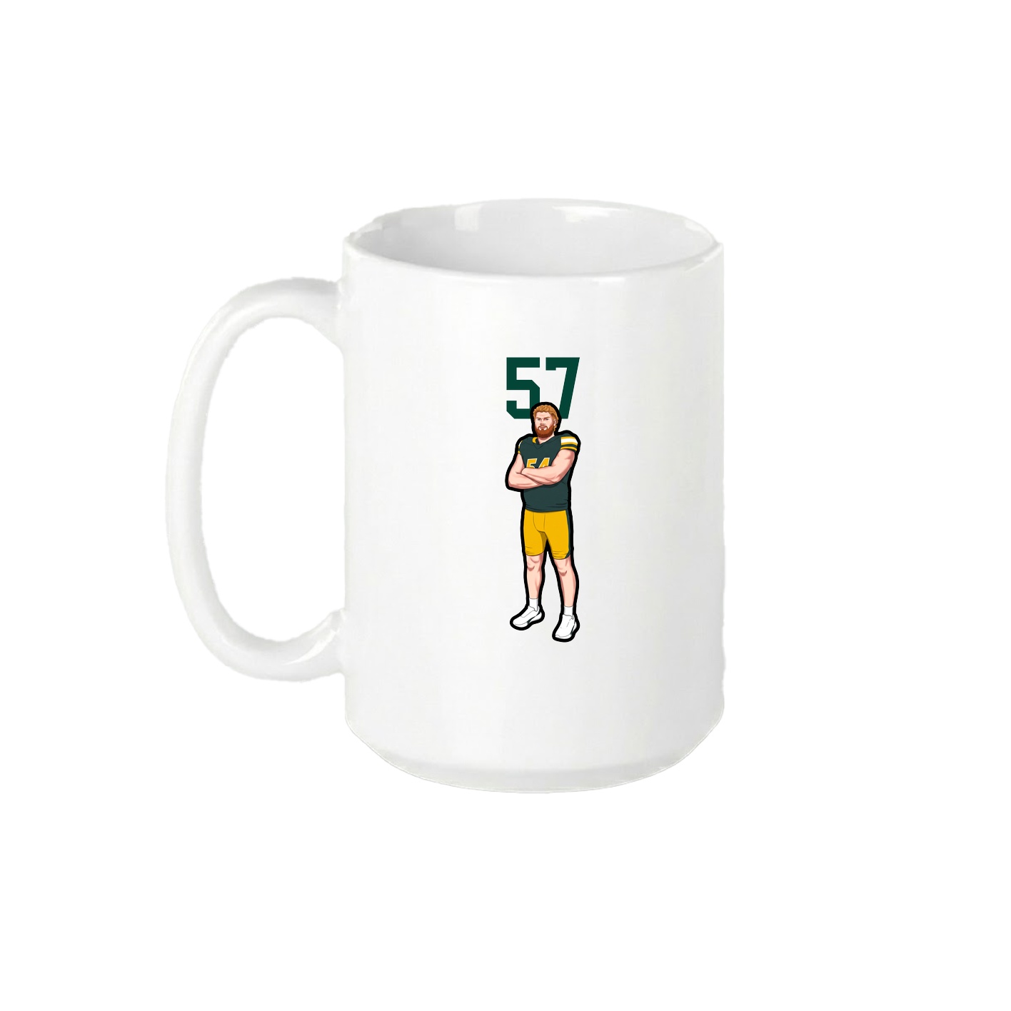 15oz Coffee Mug — Number Top in White