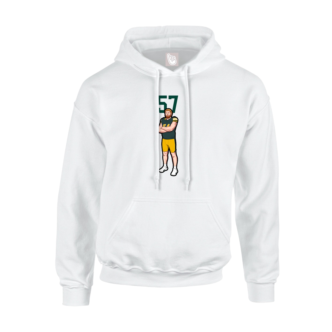 Hoodie — Number Top in White