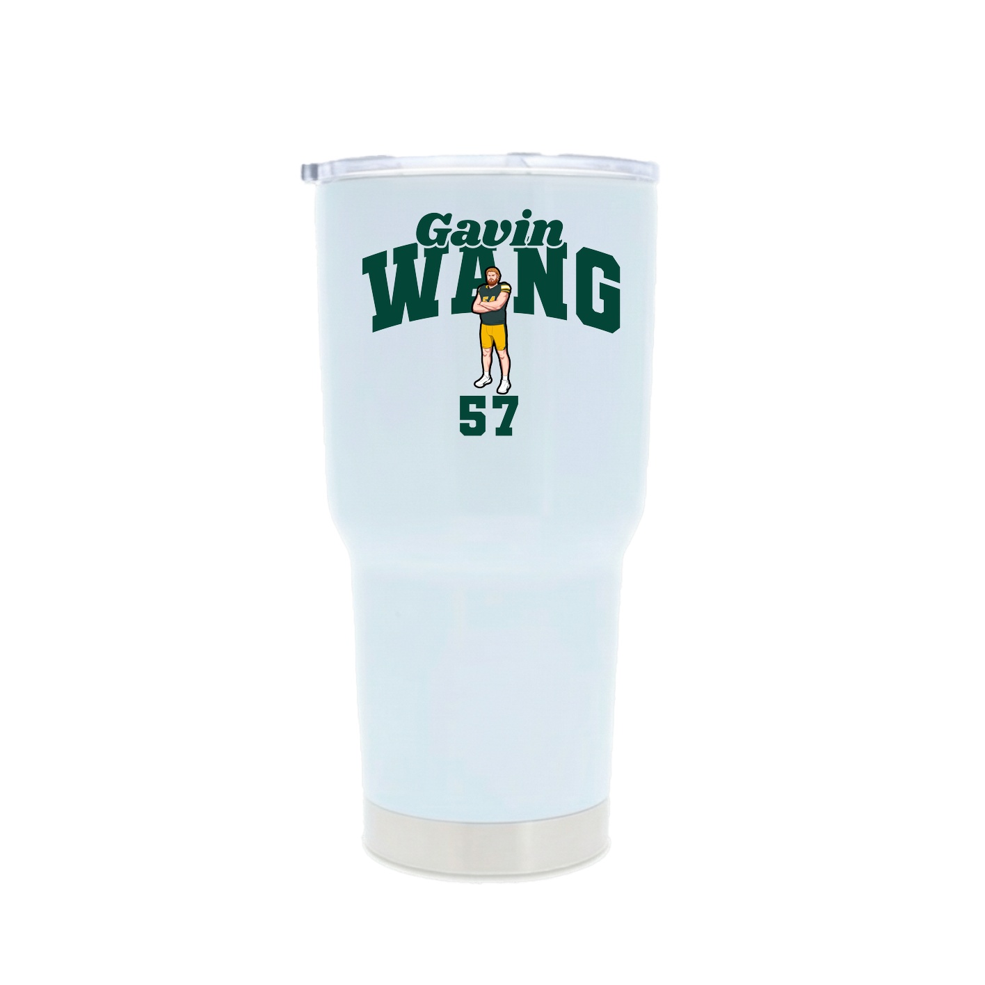 30oz Stainless Steel Tumbler — Signature Arch in White