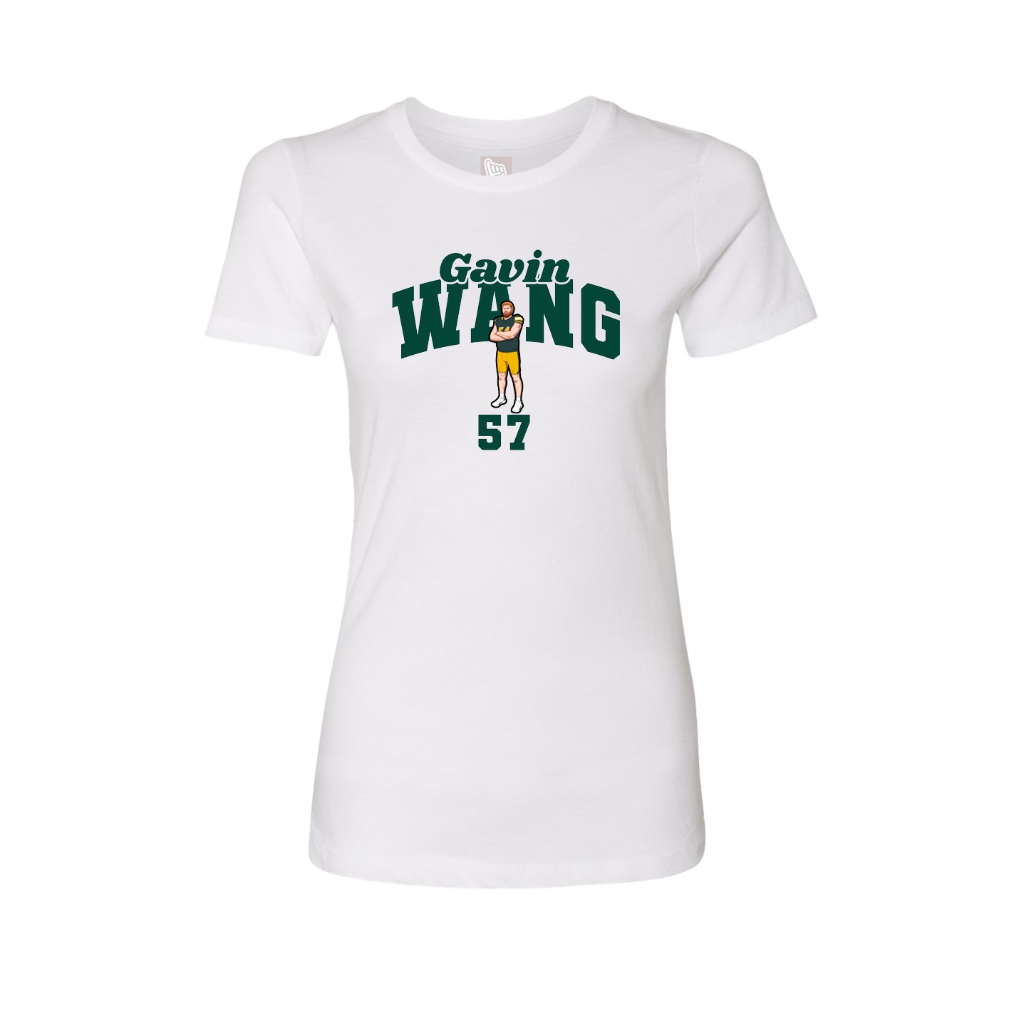 Fitted Women's Tee — Signature Arch in White