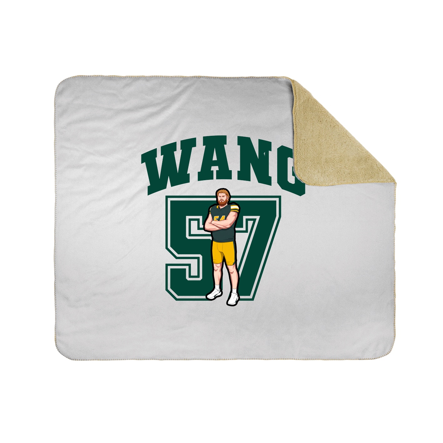 Throw Blanket — Number in White