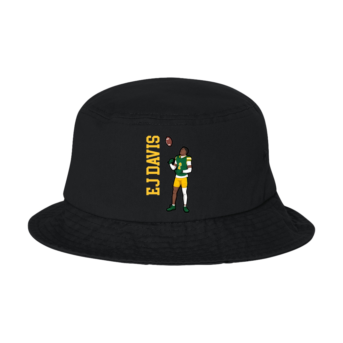 Bucket Cap — Name Vertical in Black