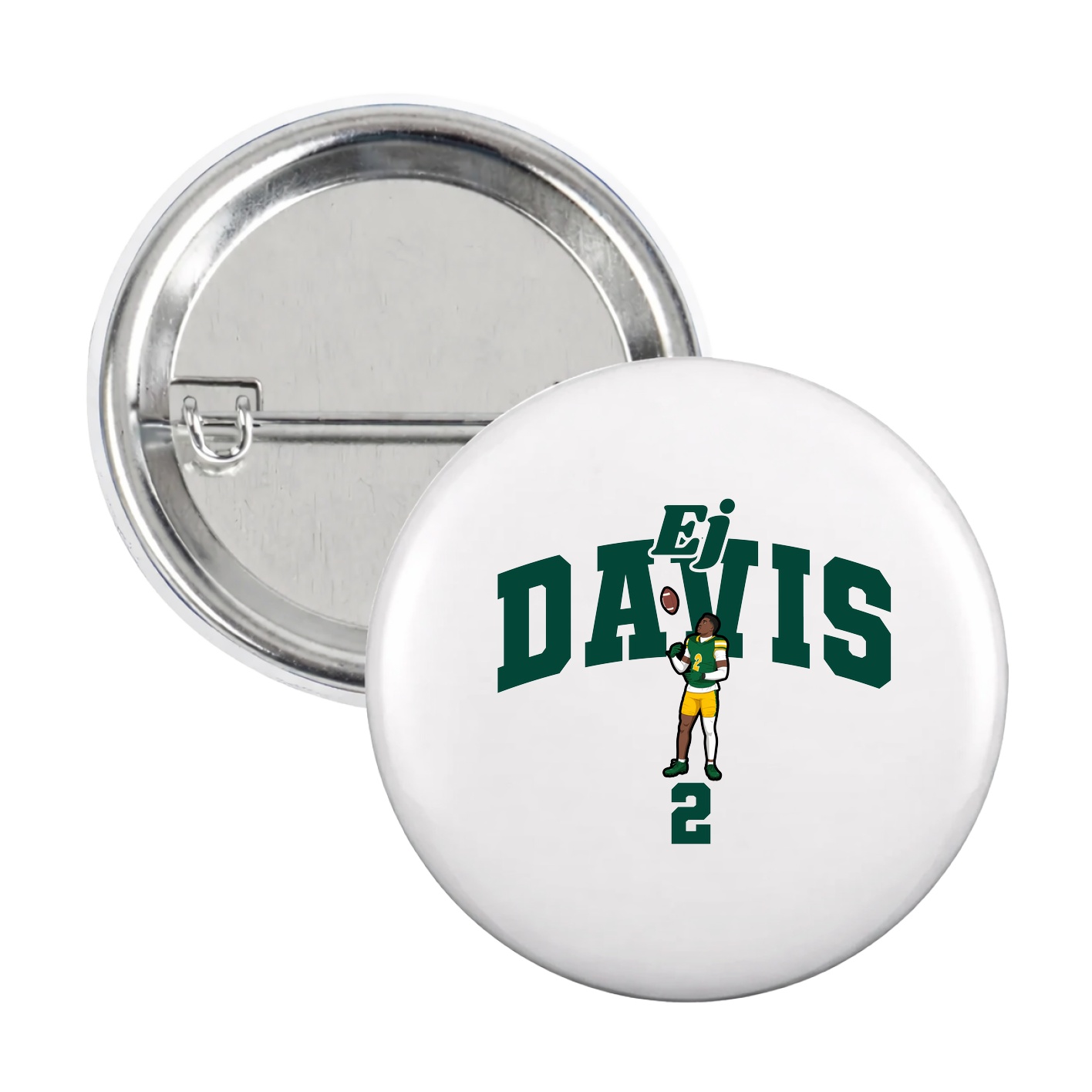 Game Day Button — Signature Arch in White