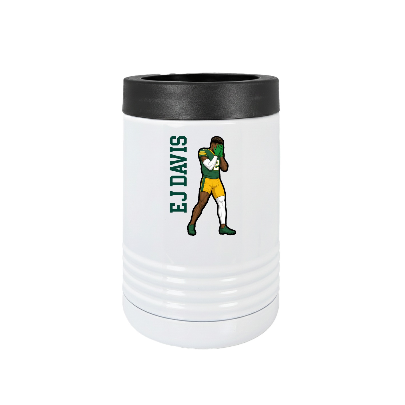 Beverage Holder — Name Vertical in White