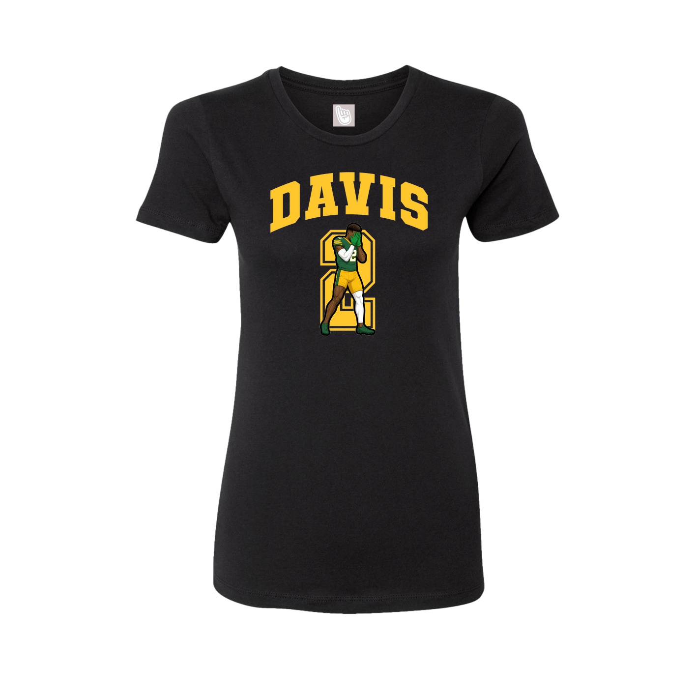 Fitted Women's Tee — Number in Black