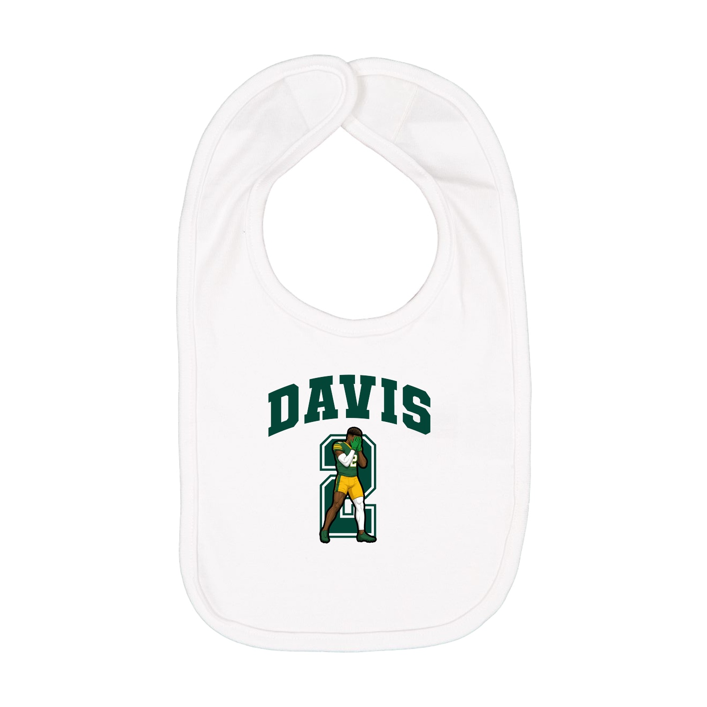 Infant Bib — Number in White
