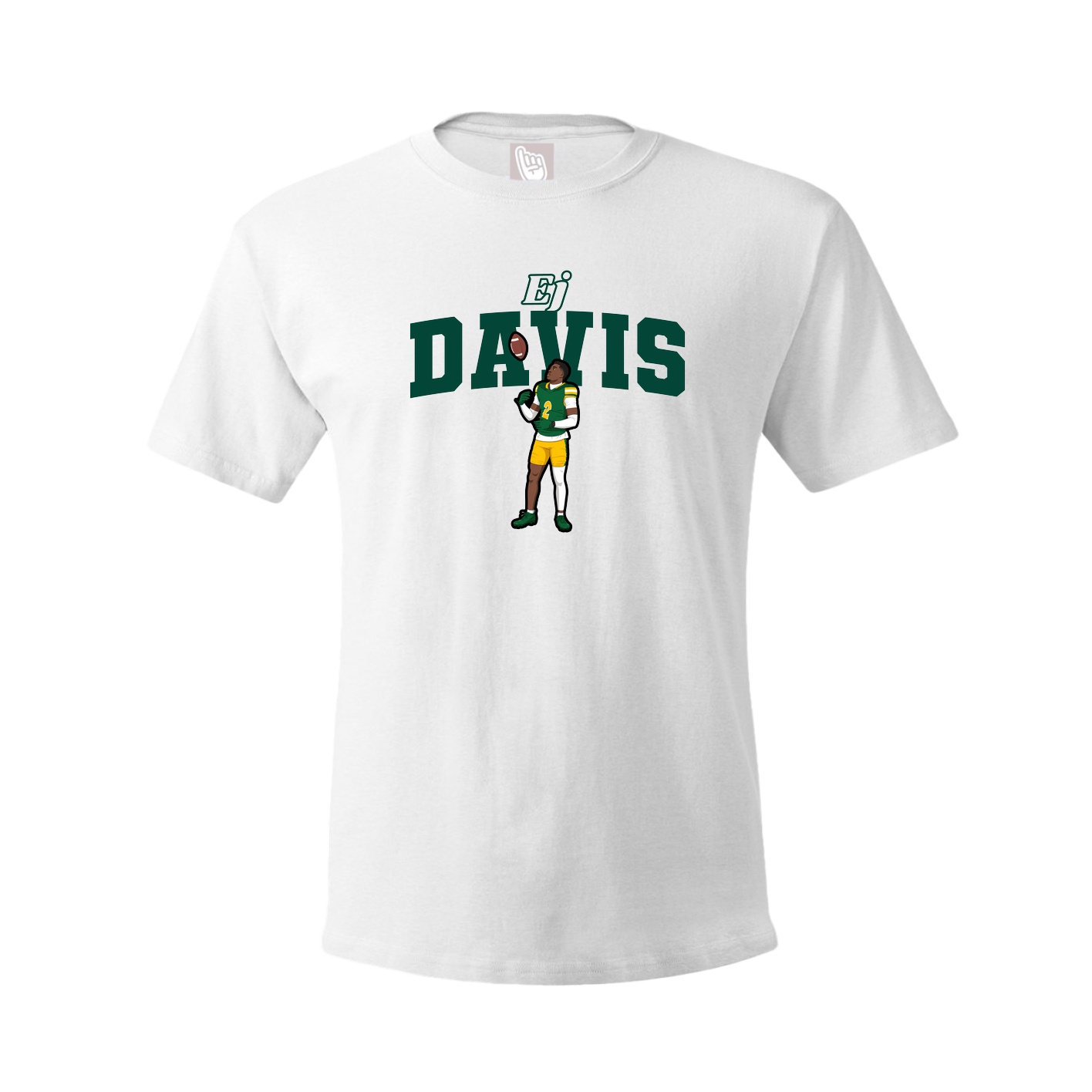 Youth Tee — Name Arch in White