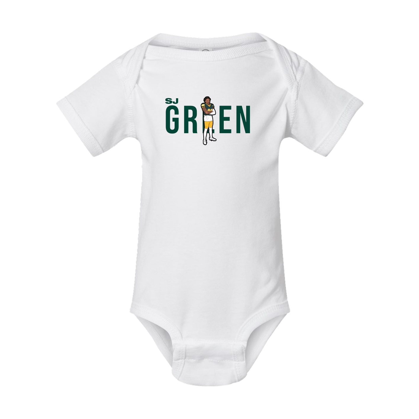 Baby Onesie — Player Name in White