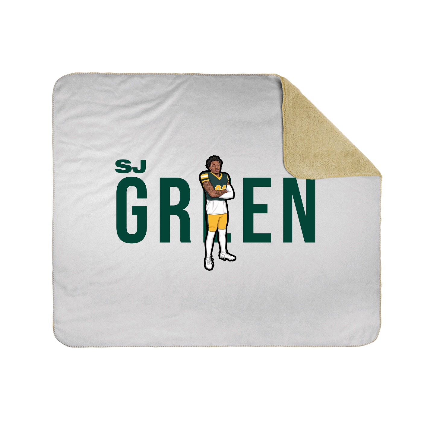 Throw Blanket — Player Name in White