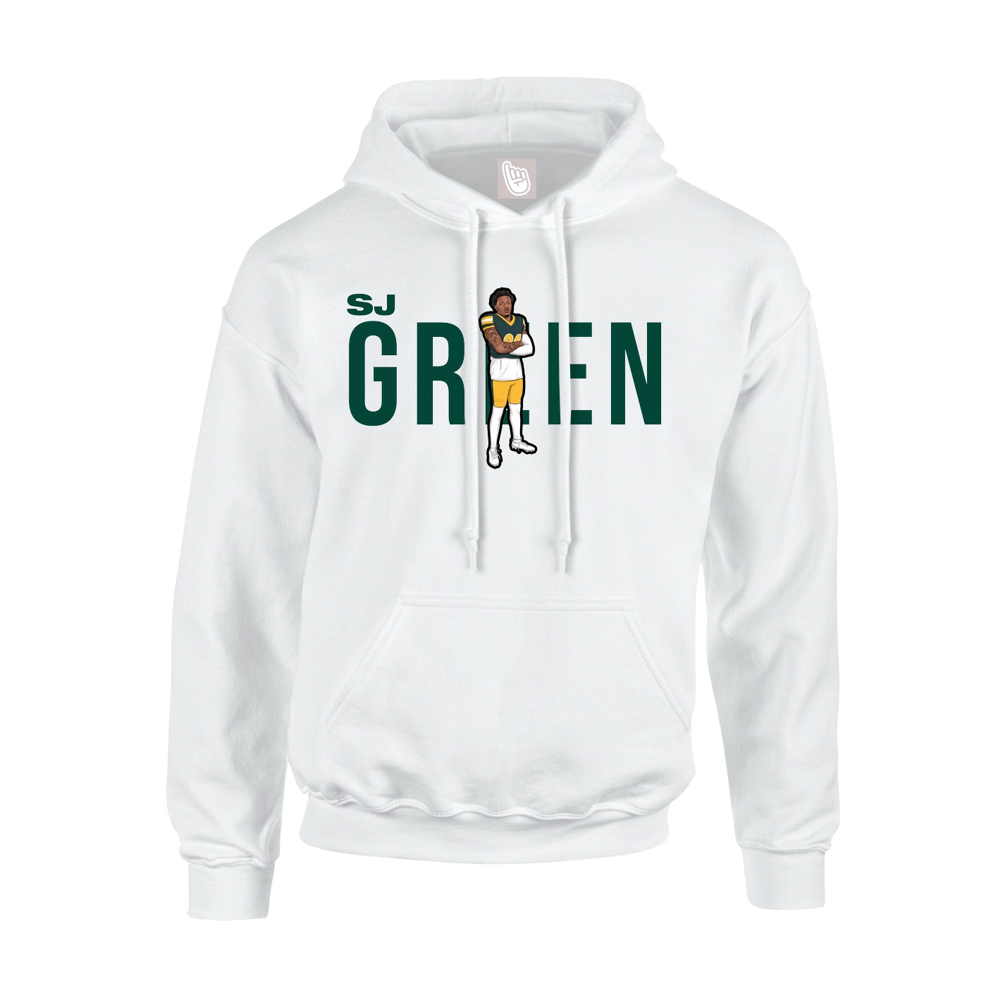 Youth Hoodie — Player Name in White