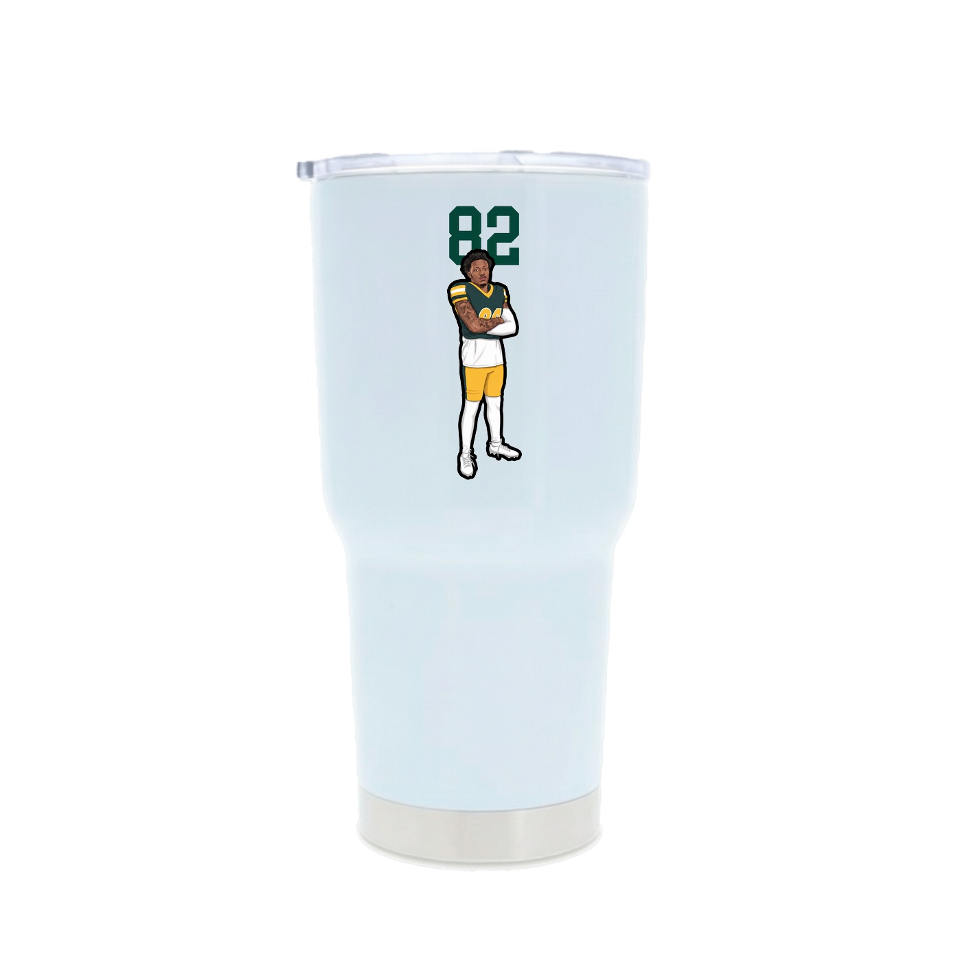 30oz Stainless Steel Tumbler — Number Top in White