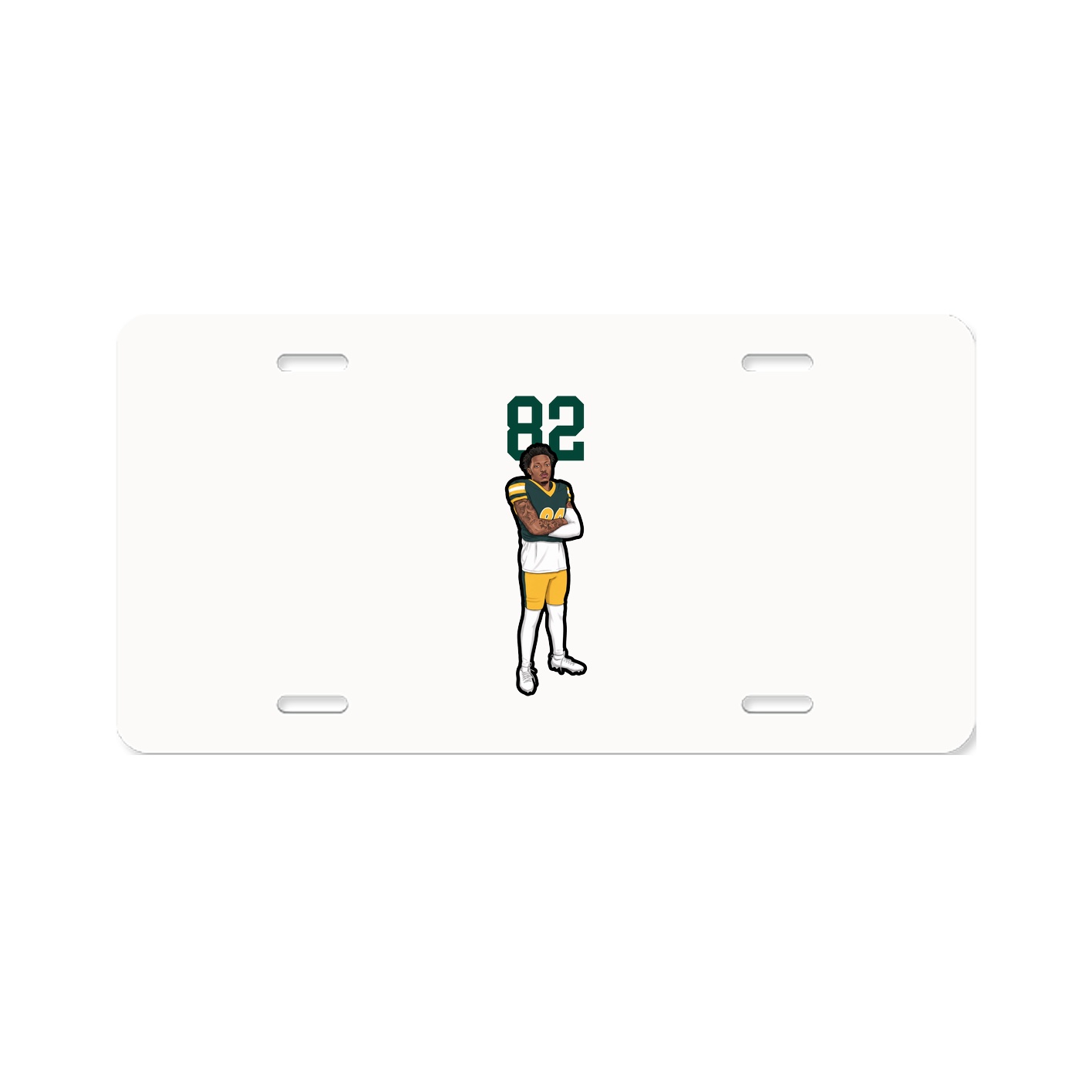License Plate — Number Top in Classic