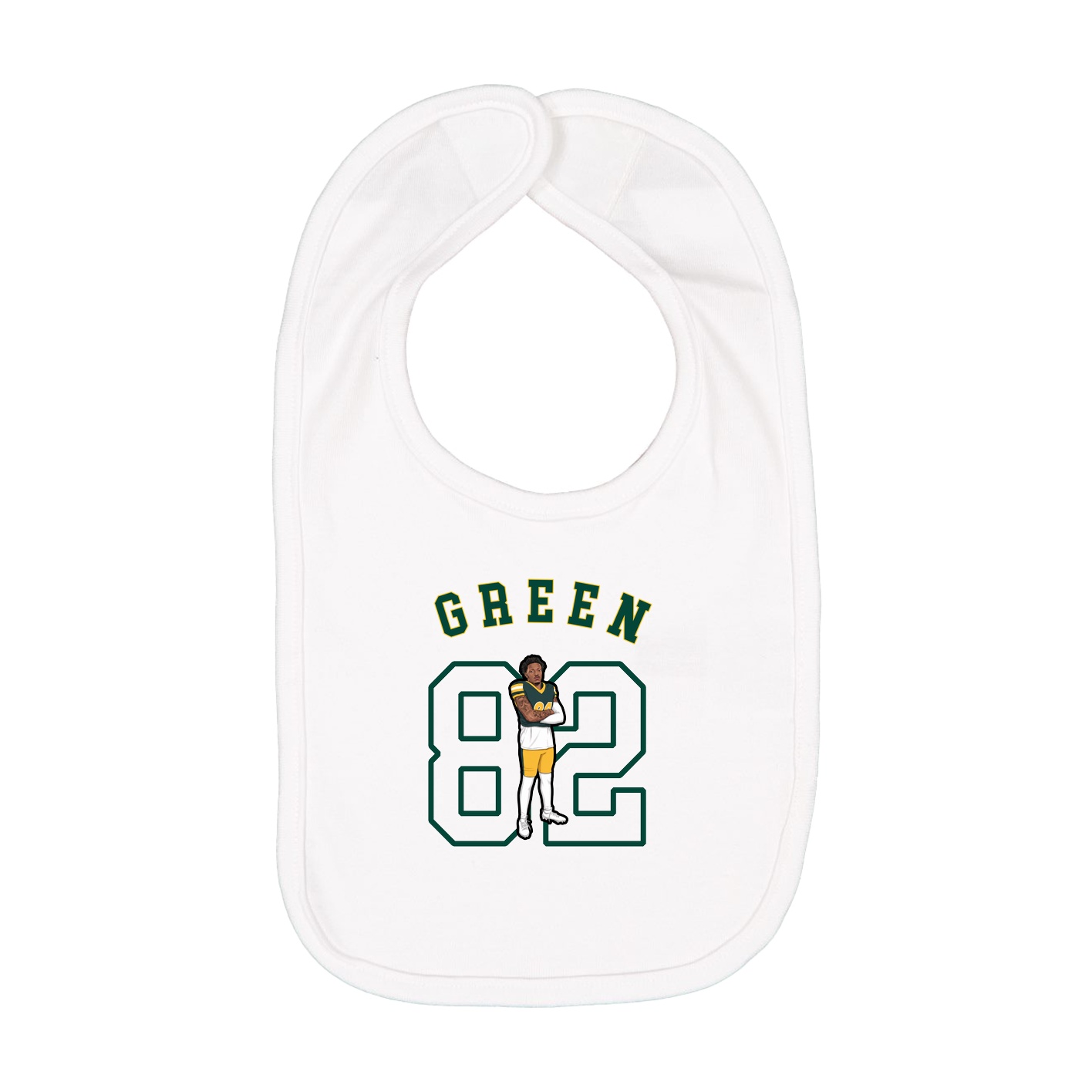 Infant Bib — Shirsey Arch in White