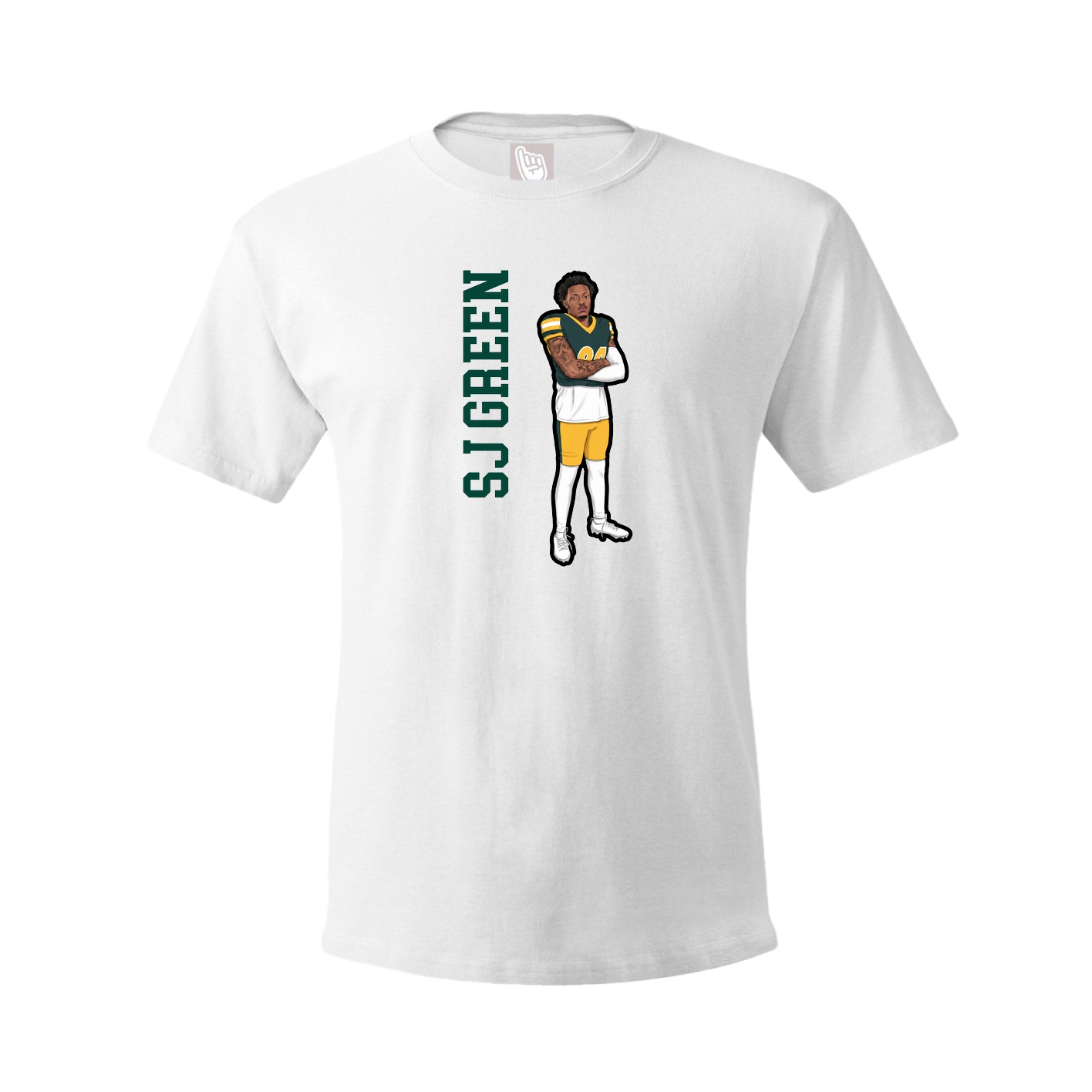 Youth Tee — Name Vertical in White